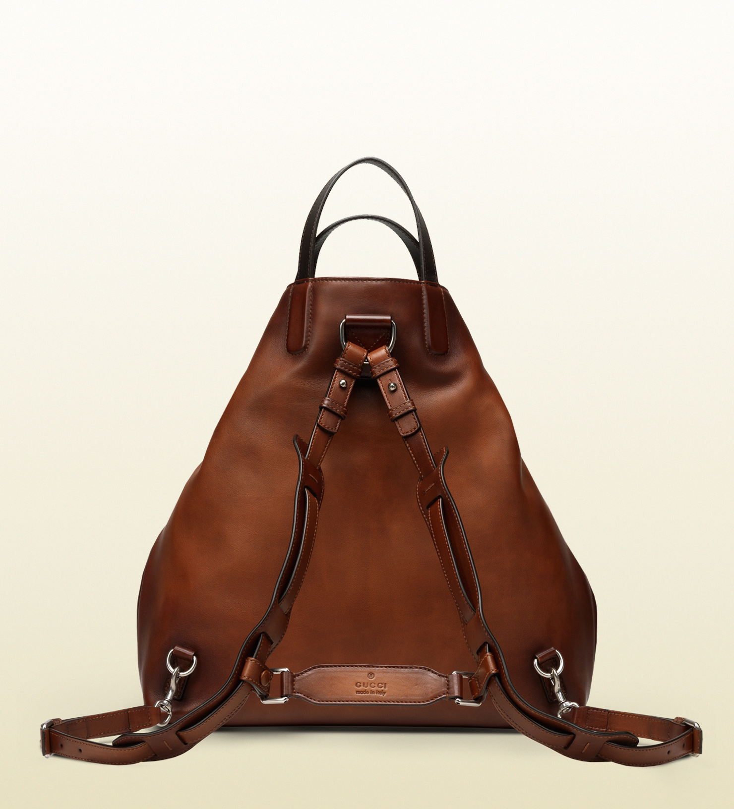 Lyst - Gucci Gactive Dark Brown Leather Backpack in Brown for Men