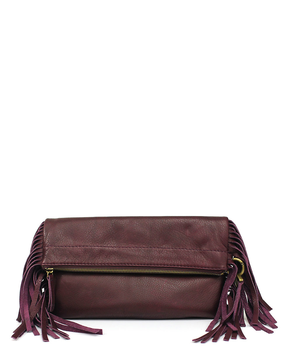 Lucky Brand Rickey Leather Fringe Clutch Lyst Gallery