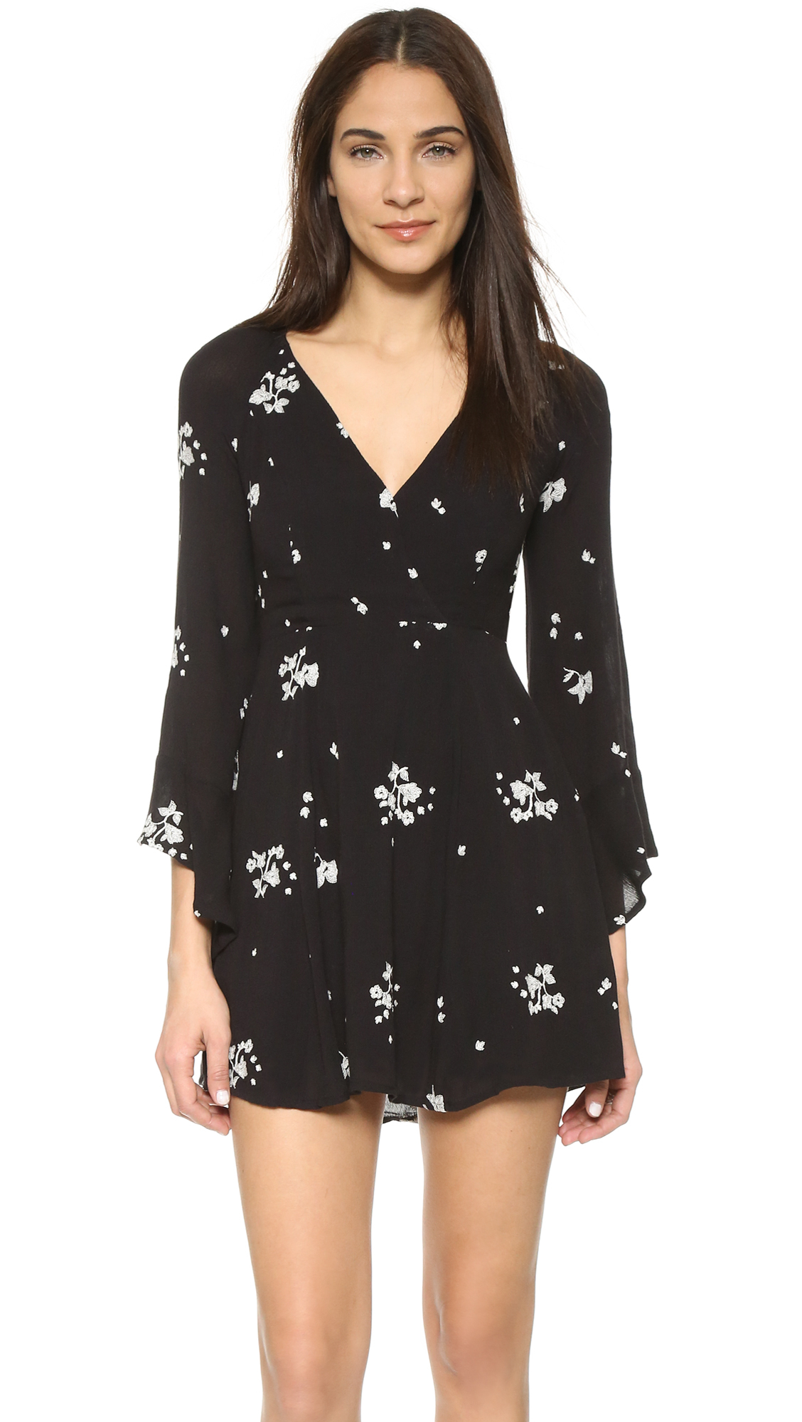 Lyst Free People Jasmine Embroidered Mini Dress Gallery