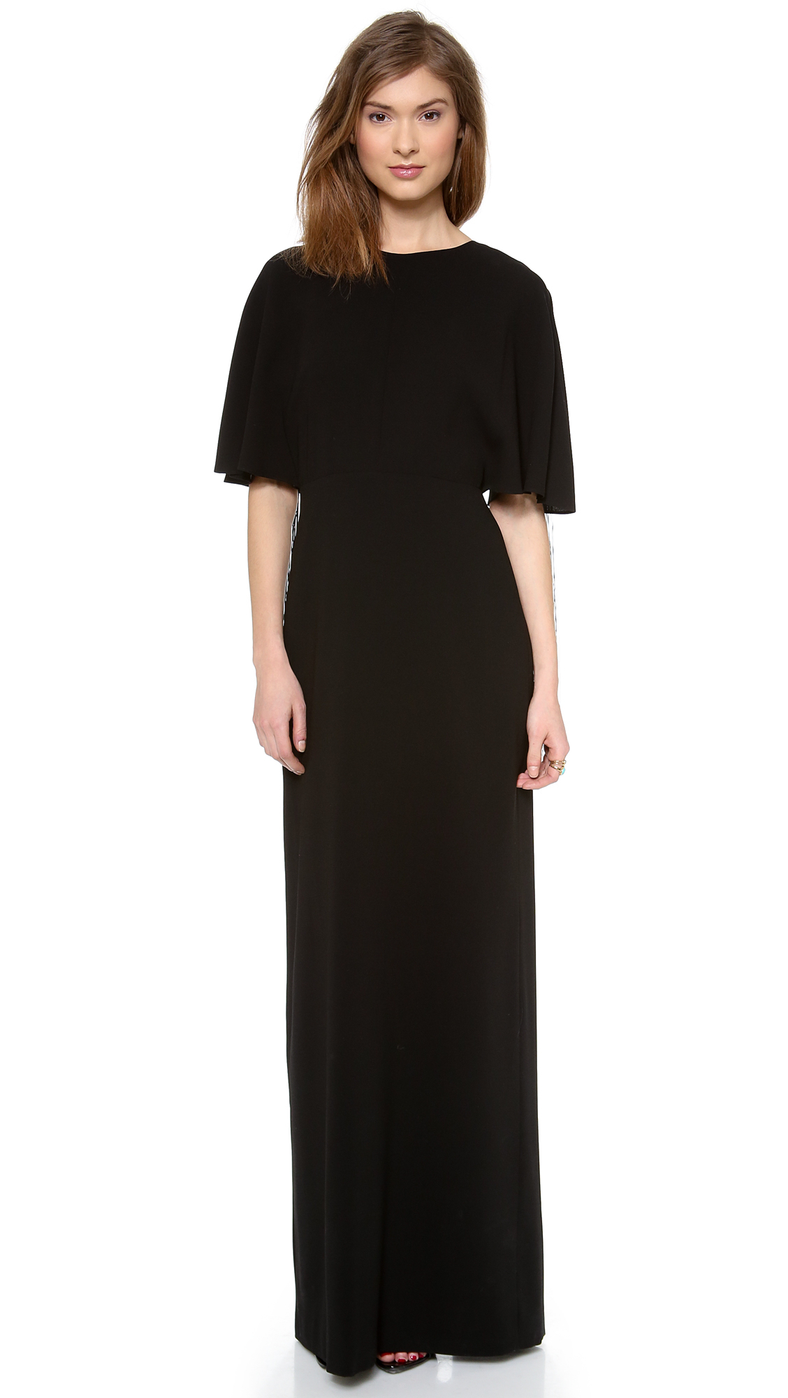 Lyst - Tibi Long Fringe Dress in Black