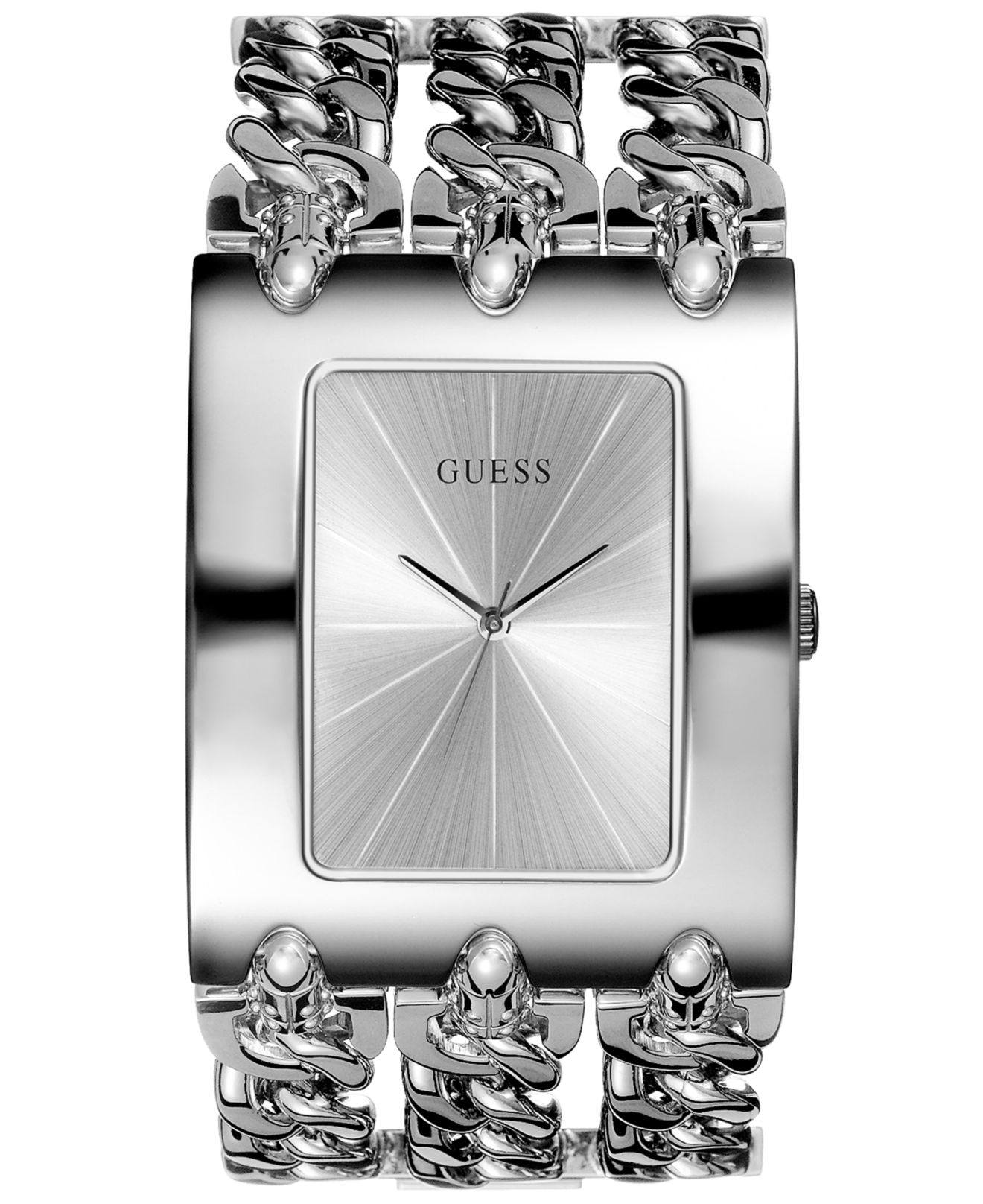 Lyst Guess Women's Silvertone Multichain Bracelet 40x48mm G85719l in