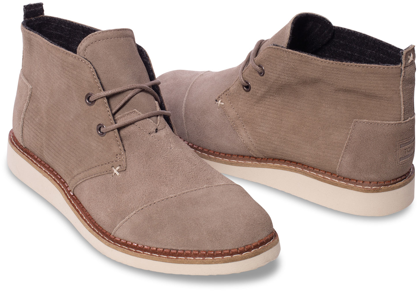 Toms Desert Taupe Embossed Suede Mens Mateo Chukka Boots In Natural For Men Lyst