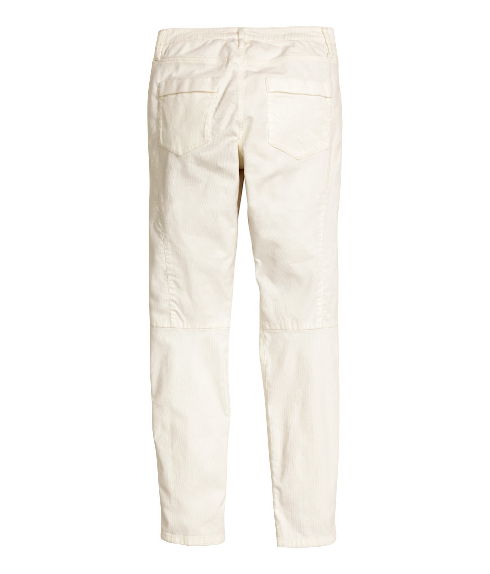 white cargo pants h&m