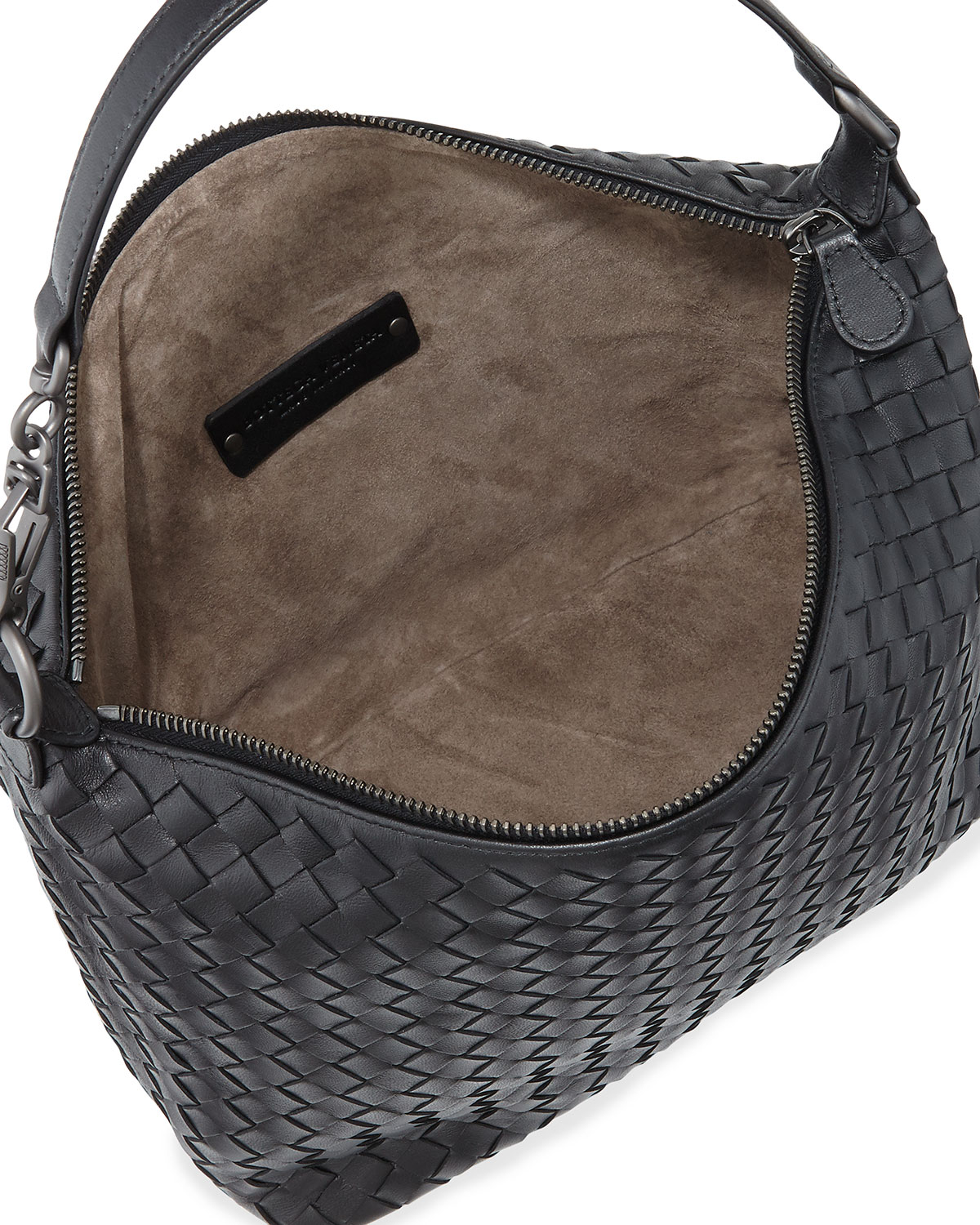 Lyst - Bottega Veneta Small Zip Hobo Bag in Black