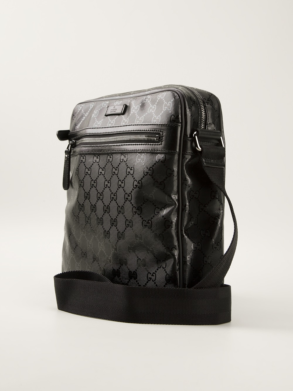 Gucci Monogram Shoulder Bag in Black for Men | Lyst