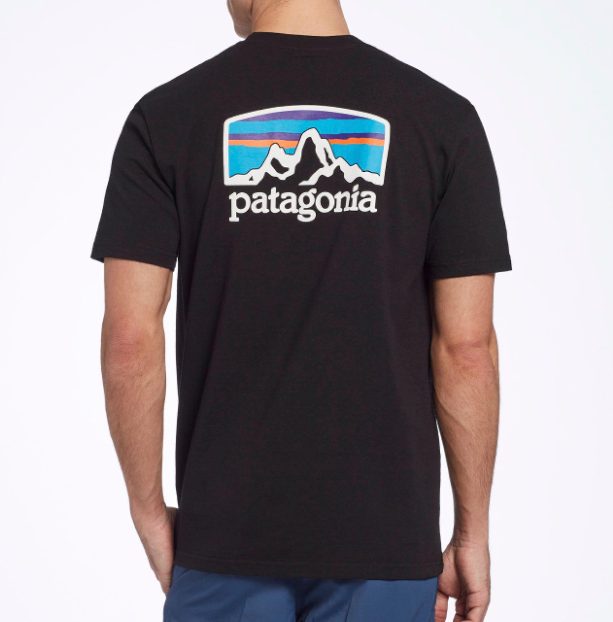 Patagonia Fitz Roy Horizons Printed Cotton T-shirt in Black for Men ...