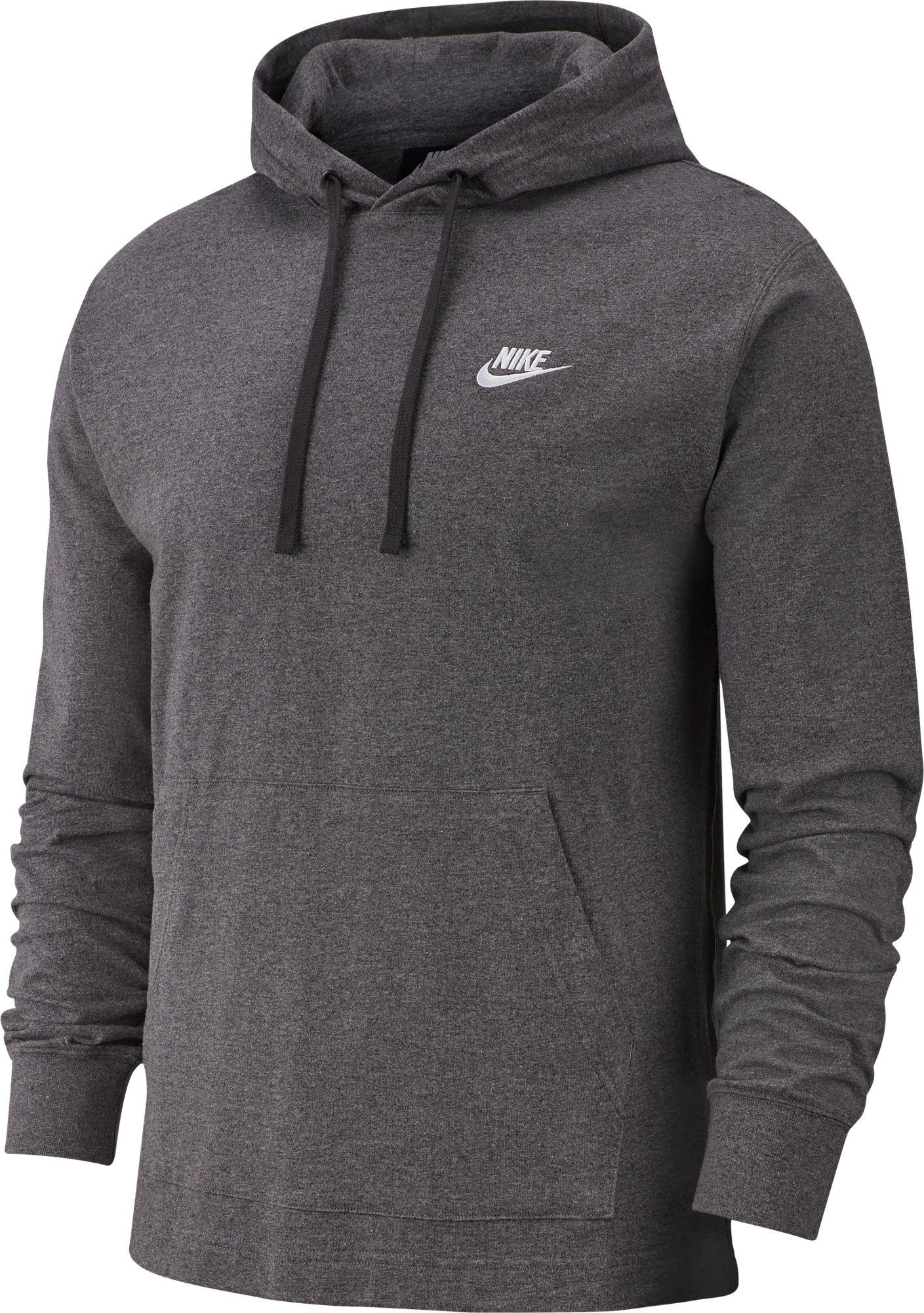 Nike Cotton Sportswear Club Jersey Pullover Hoodie in Gray for Men - Lyst