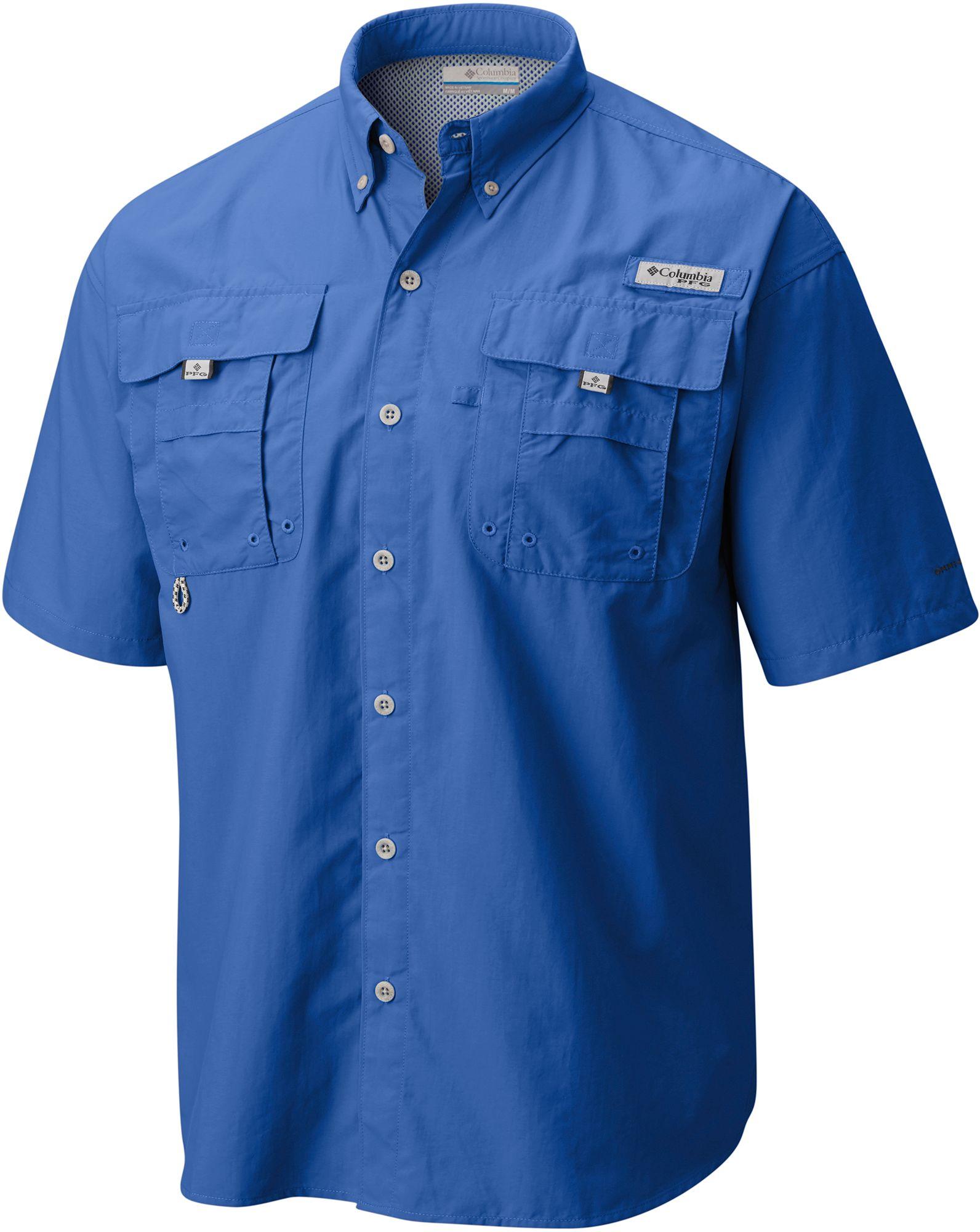 Columbia Synthetic Pfg Bahama Button Down Shirt in Vivid Blue (Blue ...