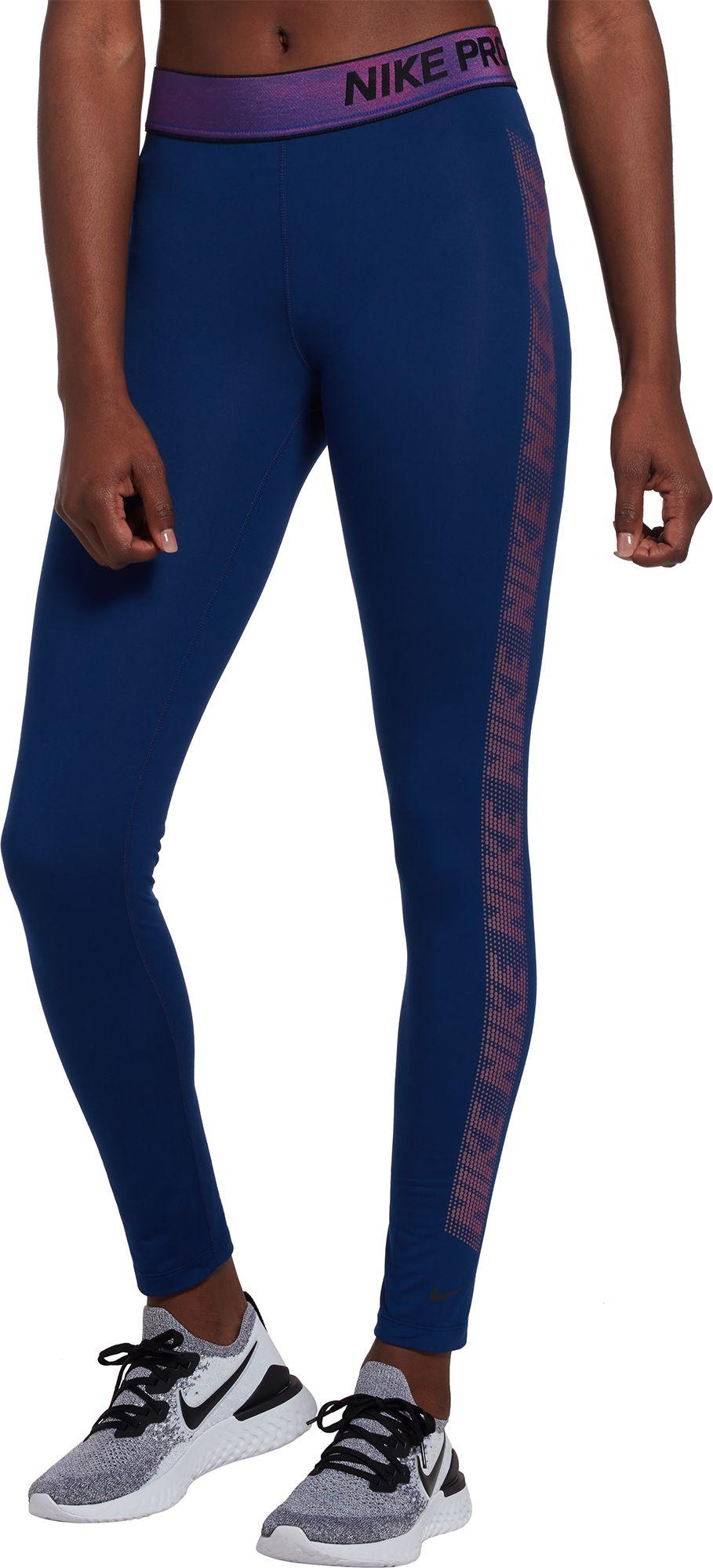 Nike Synthetic Pro Warm Nerieds Tights in Blue - Lyst