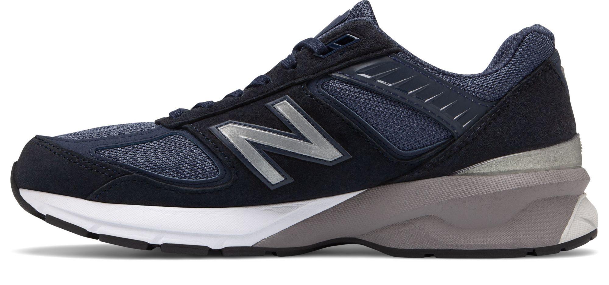 m990v5 suede and mesh sneakers