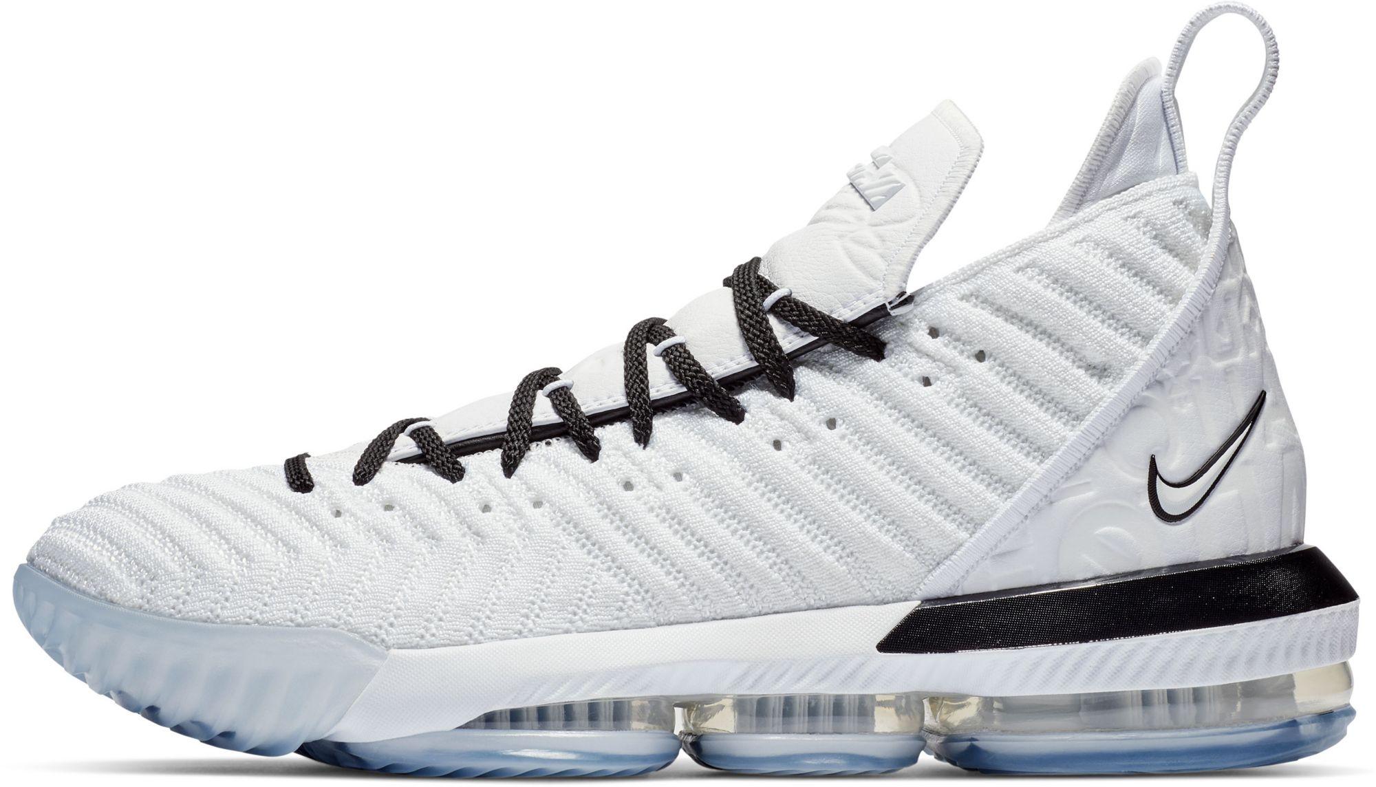 lebron 16 shoes black and white