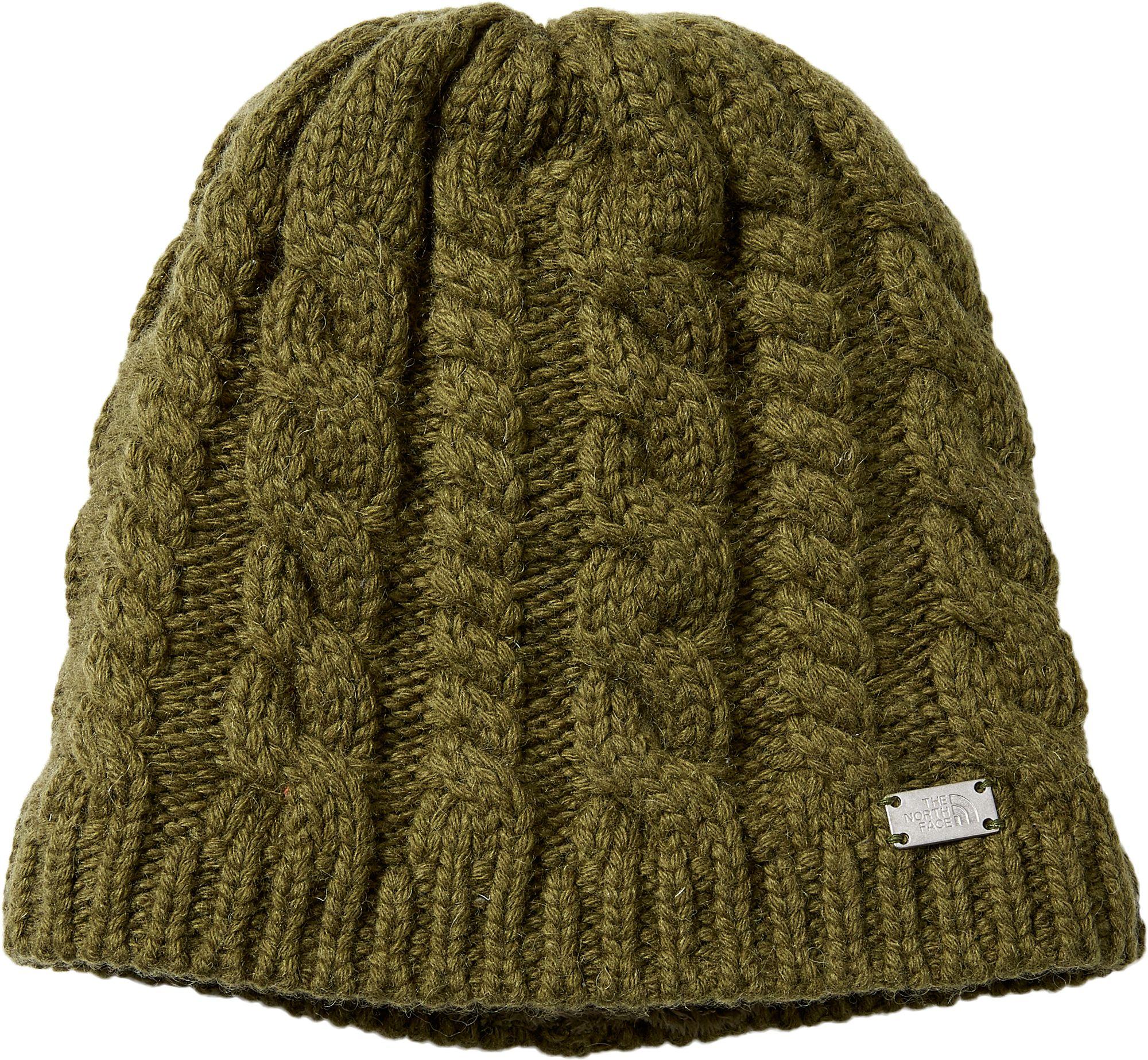 The North Face Synthetic Fuzzy Cable Beanie in Burnt/Olive/Green (Green ...