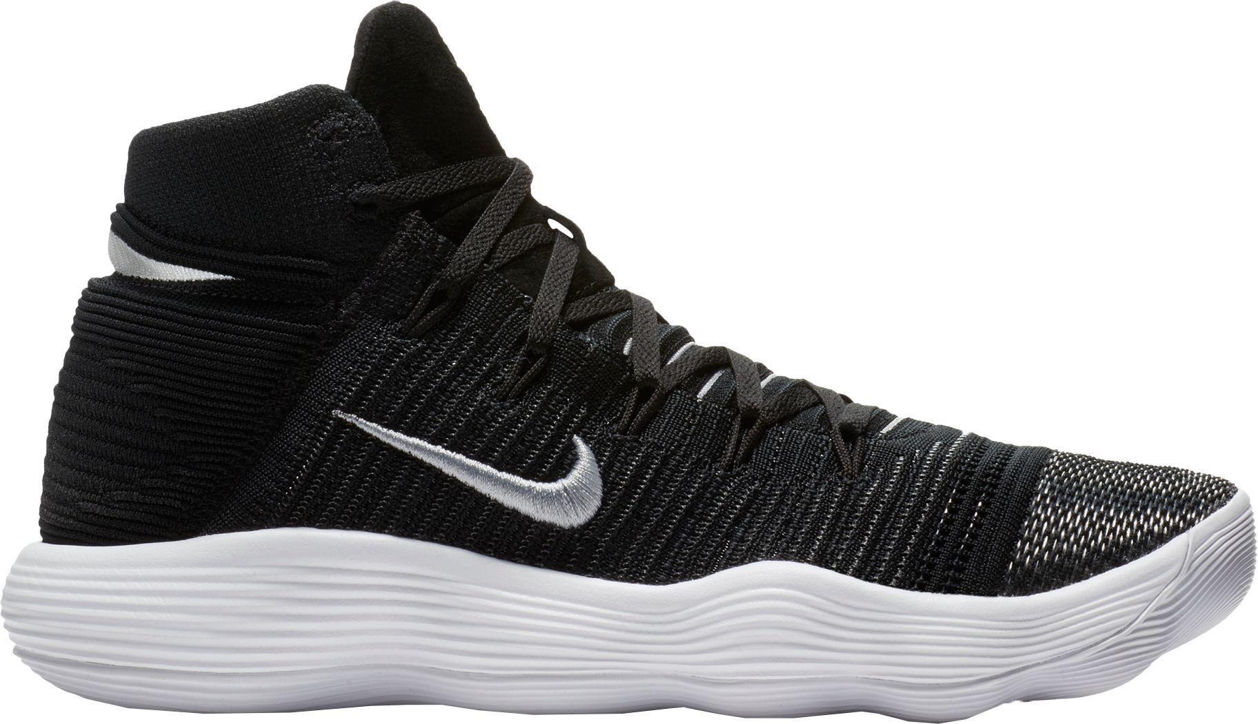 Lyst Nike React Hyperdunk 2018 Flyknit Basketball Shoes In Black Nike Black React Hyperdunk 2018 Flyknit Basketball Shoes For Men Lyst