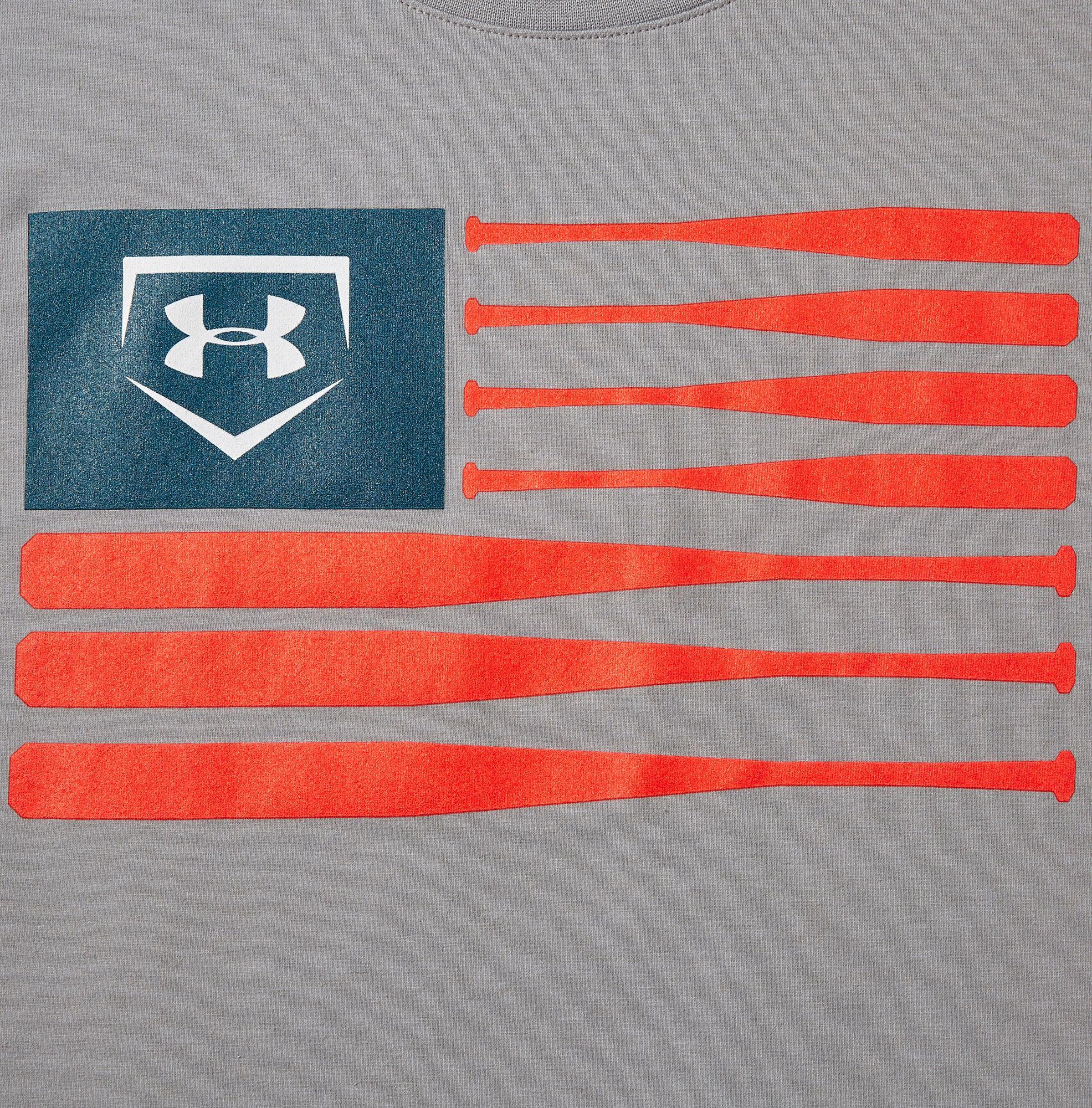 Download Lyst - Under Armour Flag Graphic Baseball T-shirt in Gray ...