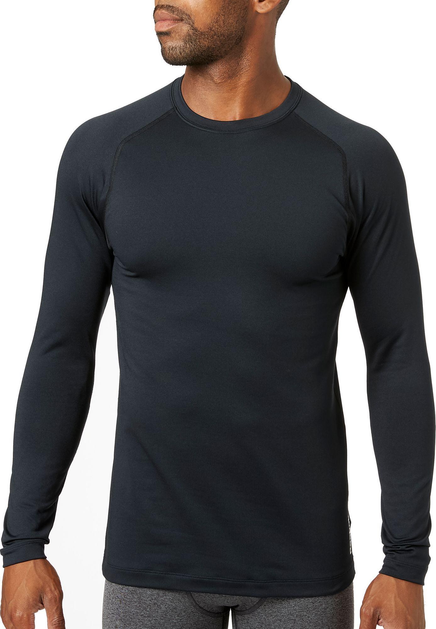 reebok men's cold weather compression crew neck long sleeve shirt