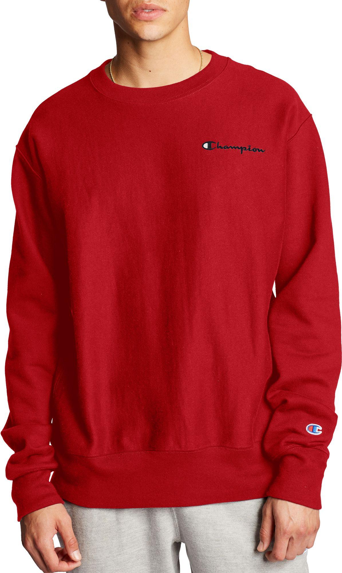 Champion Fleece Life Reverse Weave Crewneck Sweatshirt in Scarlet (Red ...