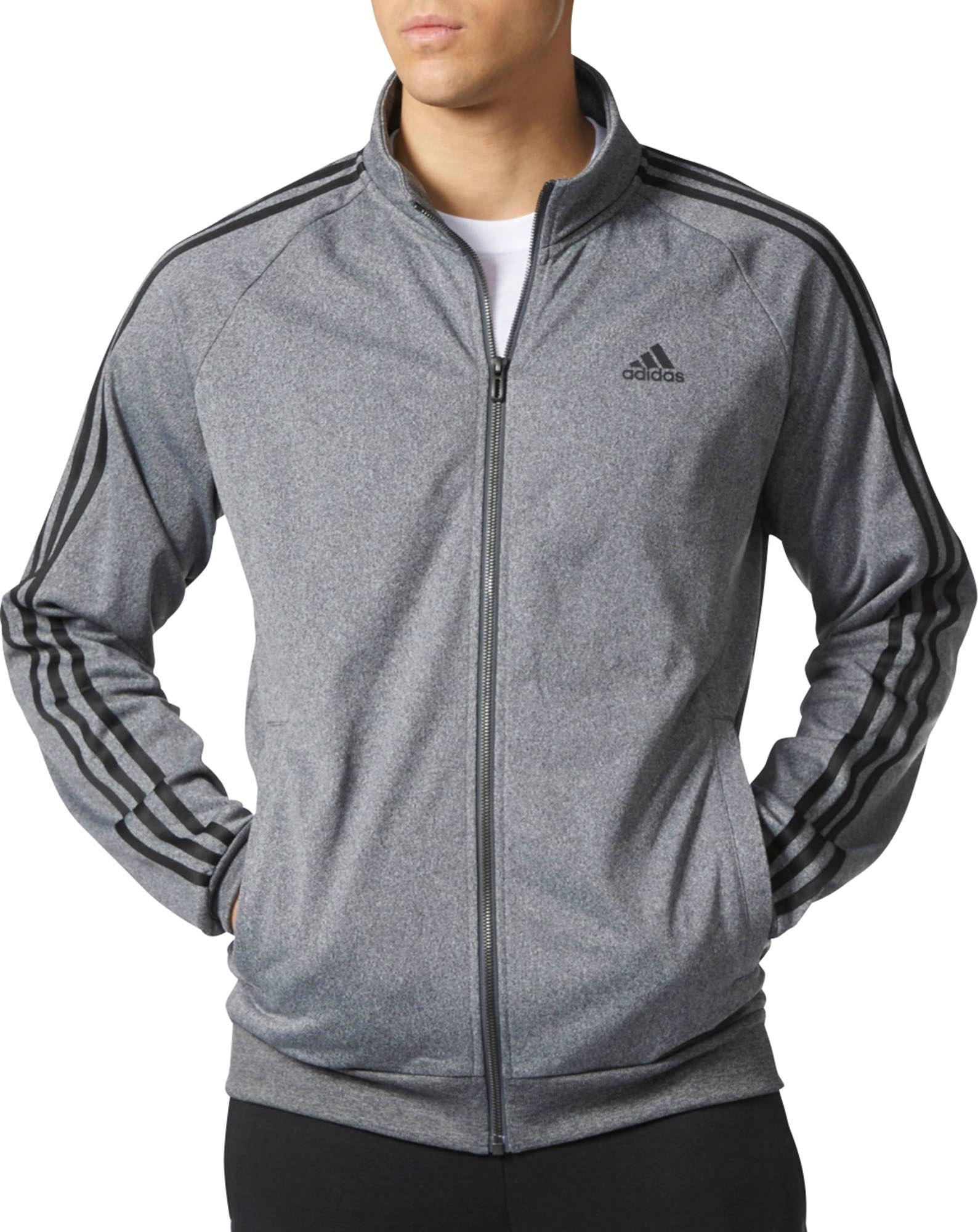 adidas Essentials 3-stripes Track Jacket in Gray for Men - Lyst