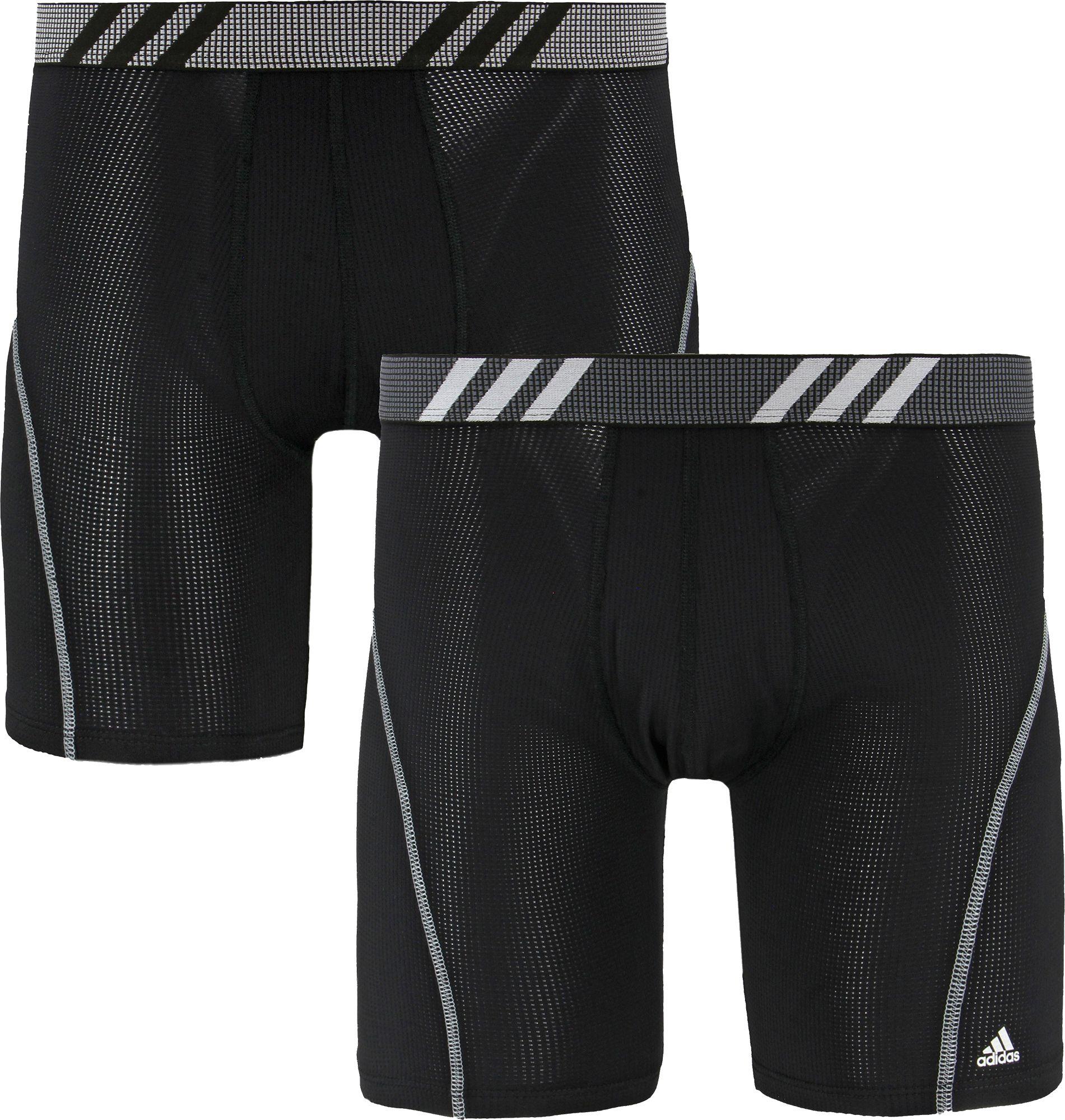 adidas Sport Performance Mesh Midway Boxer Briefs 2 Pack in Black for