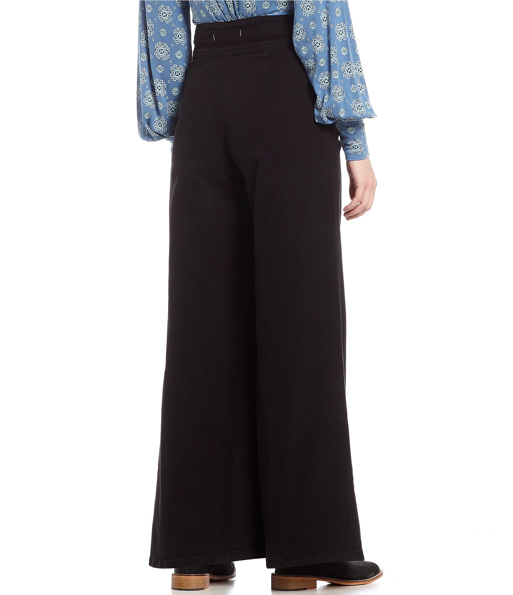 Free People Cotton Youthquake Bell Bottom Pant in Black Lyst