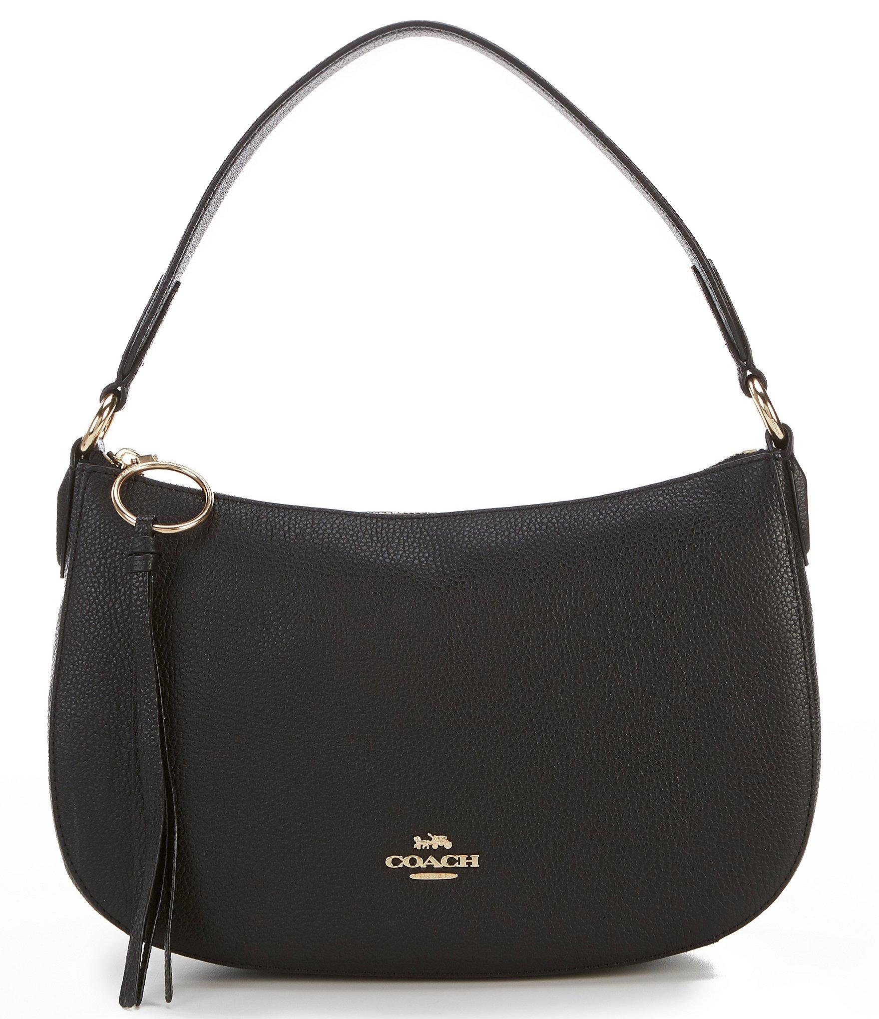 COACH Polished Pebble Leather Sutton Cross-body Bag in Black - Lyst