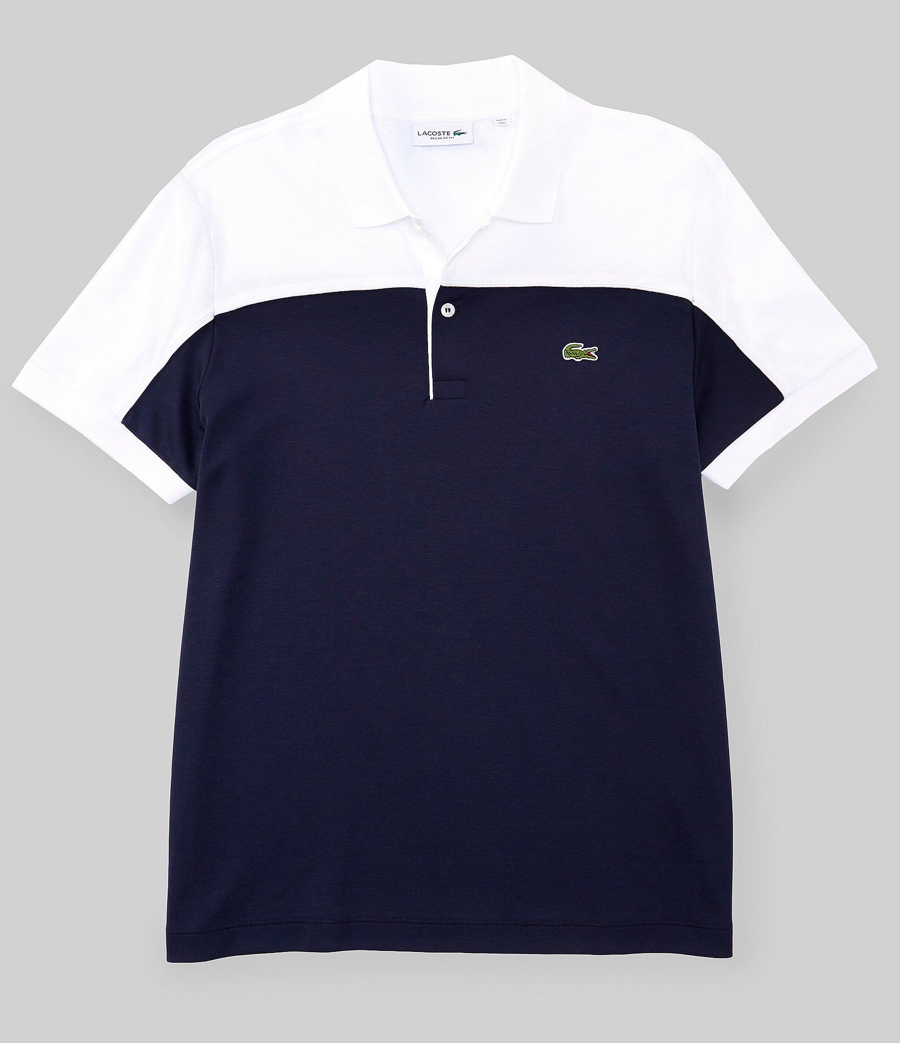 Lacoste Twotone Interlock Shortsleeve Polo Shirt in Blue for Men Lyst