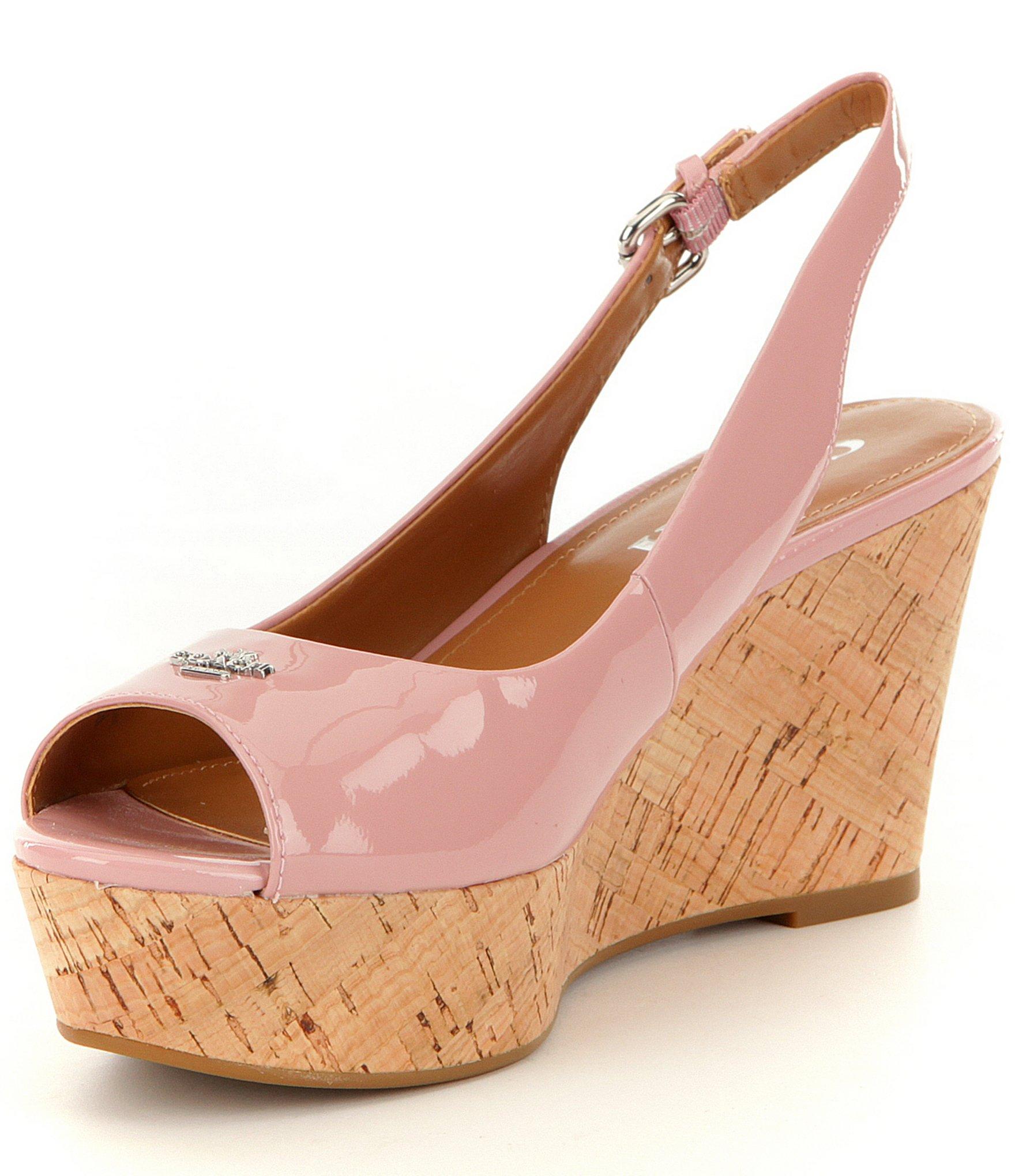 Lyst Coach Ferry Wedge in Pink Lyst Coach Ferry Wedge in Pink