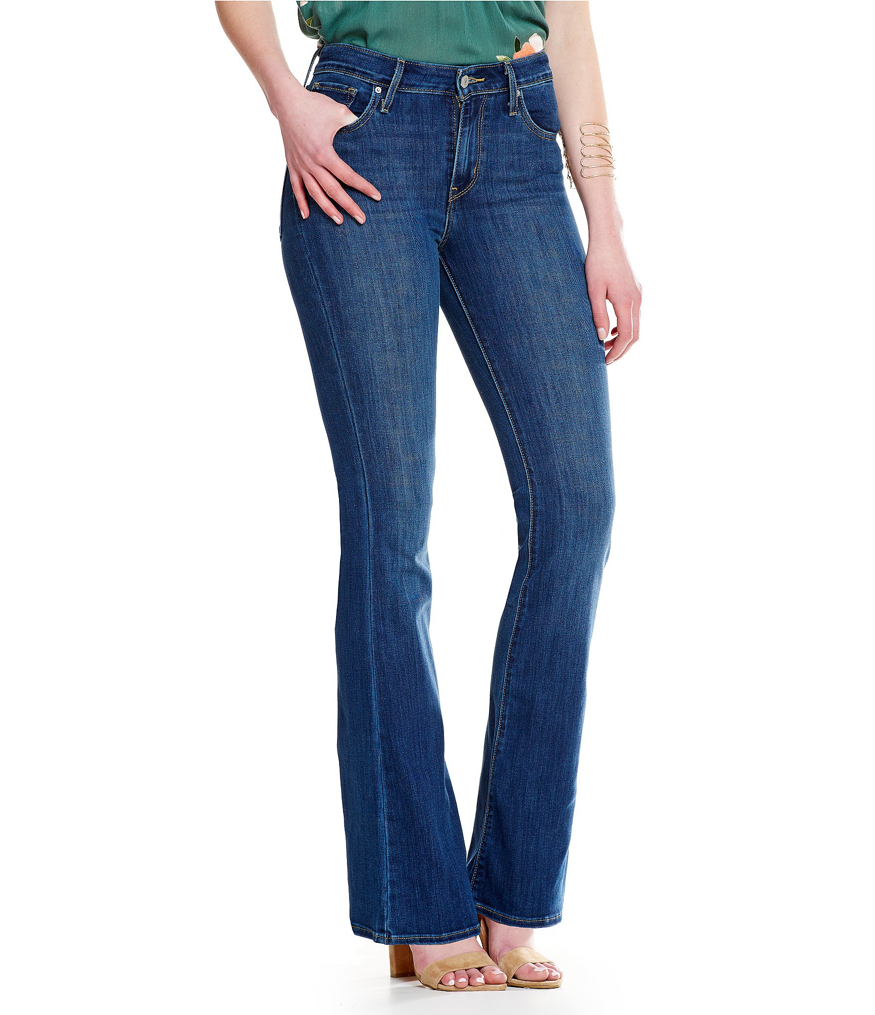 Levi's Levi ́s High Rise Flare Jeans in Blue | Lyst