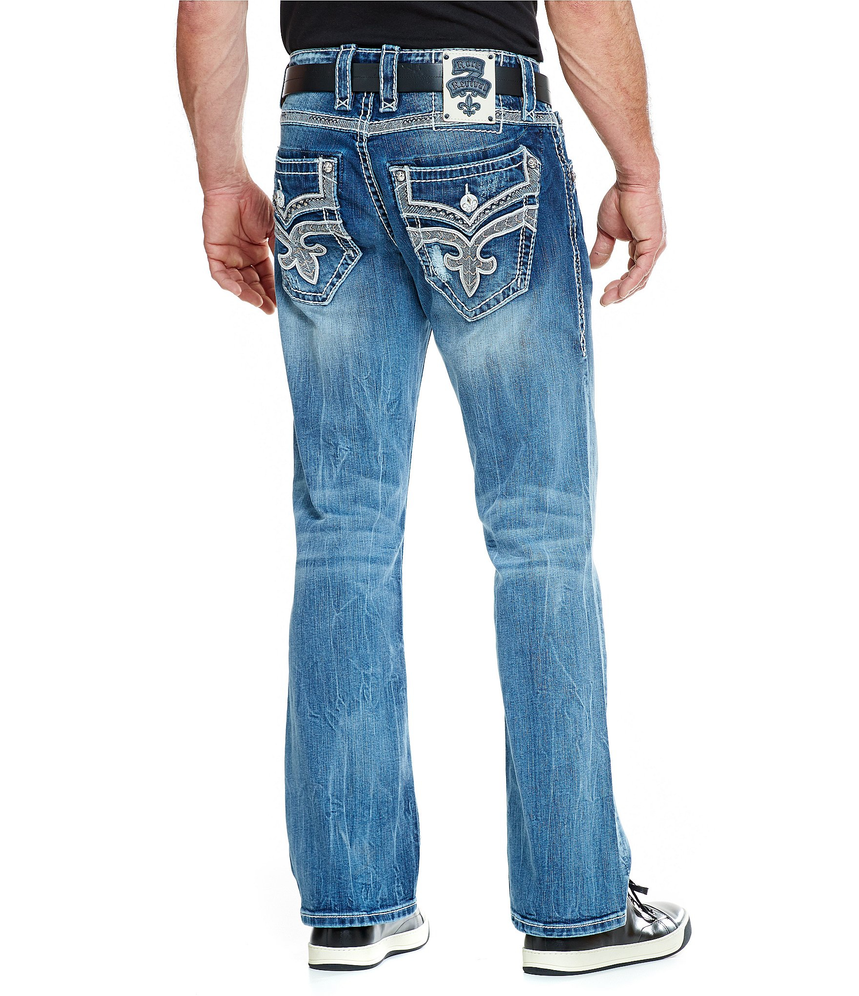 Rock revival Castor Bootcut Jeans in Blue for Men | Lyst
