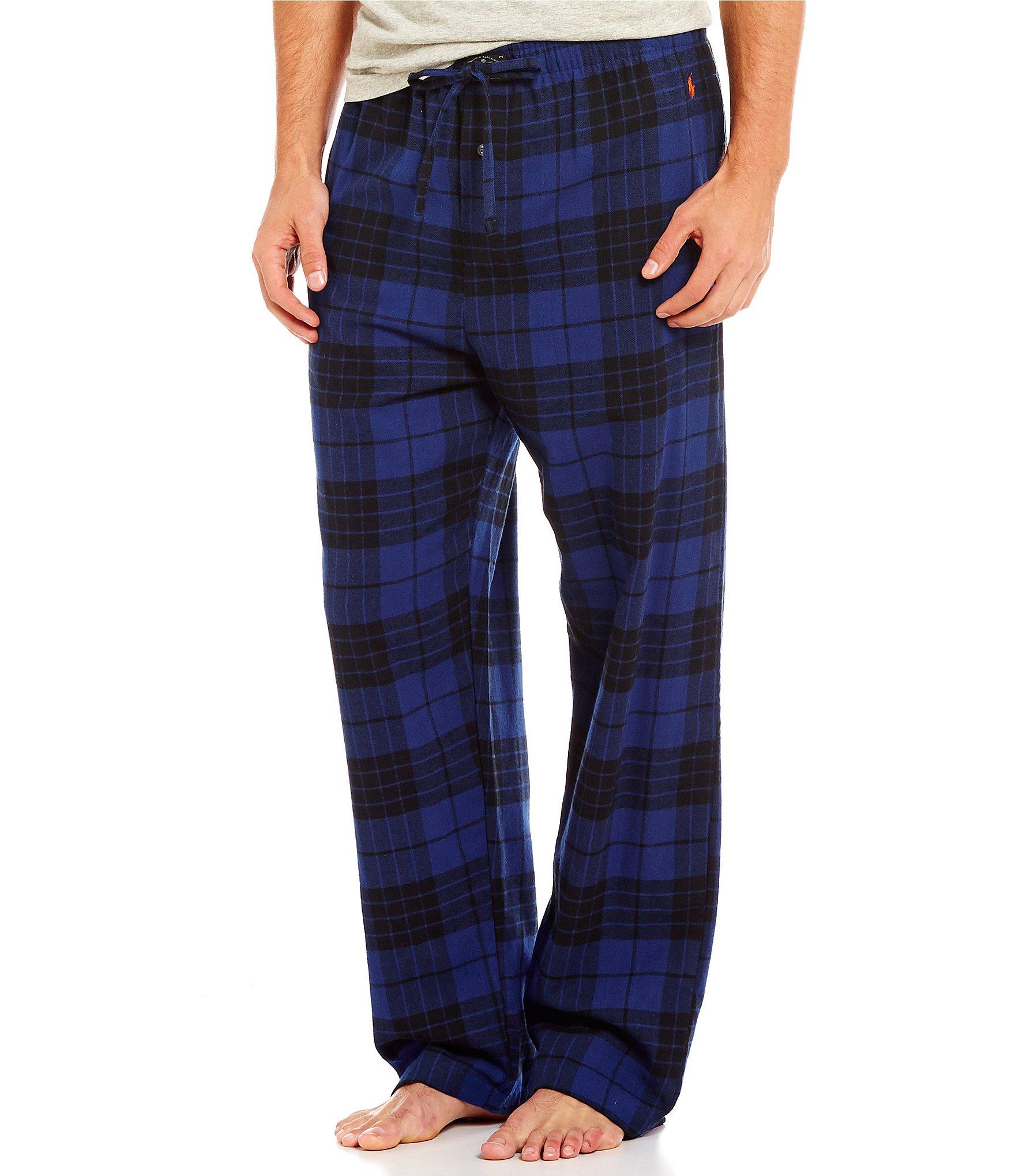 Polo ralph lauren Plaid Flannel Pajama Pants in Blue for Men | Lyst