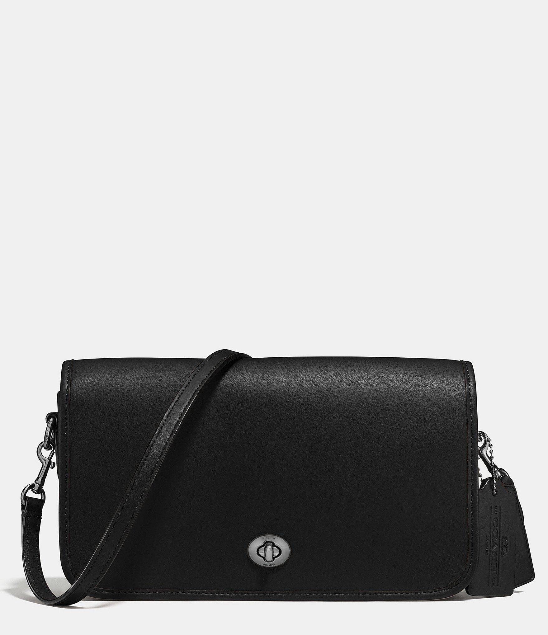 coach turnlock shoulder bag black