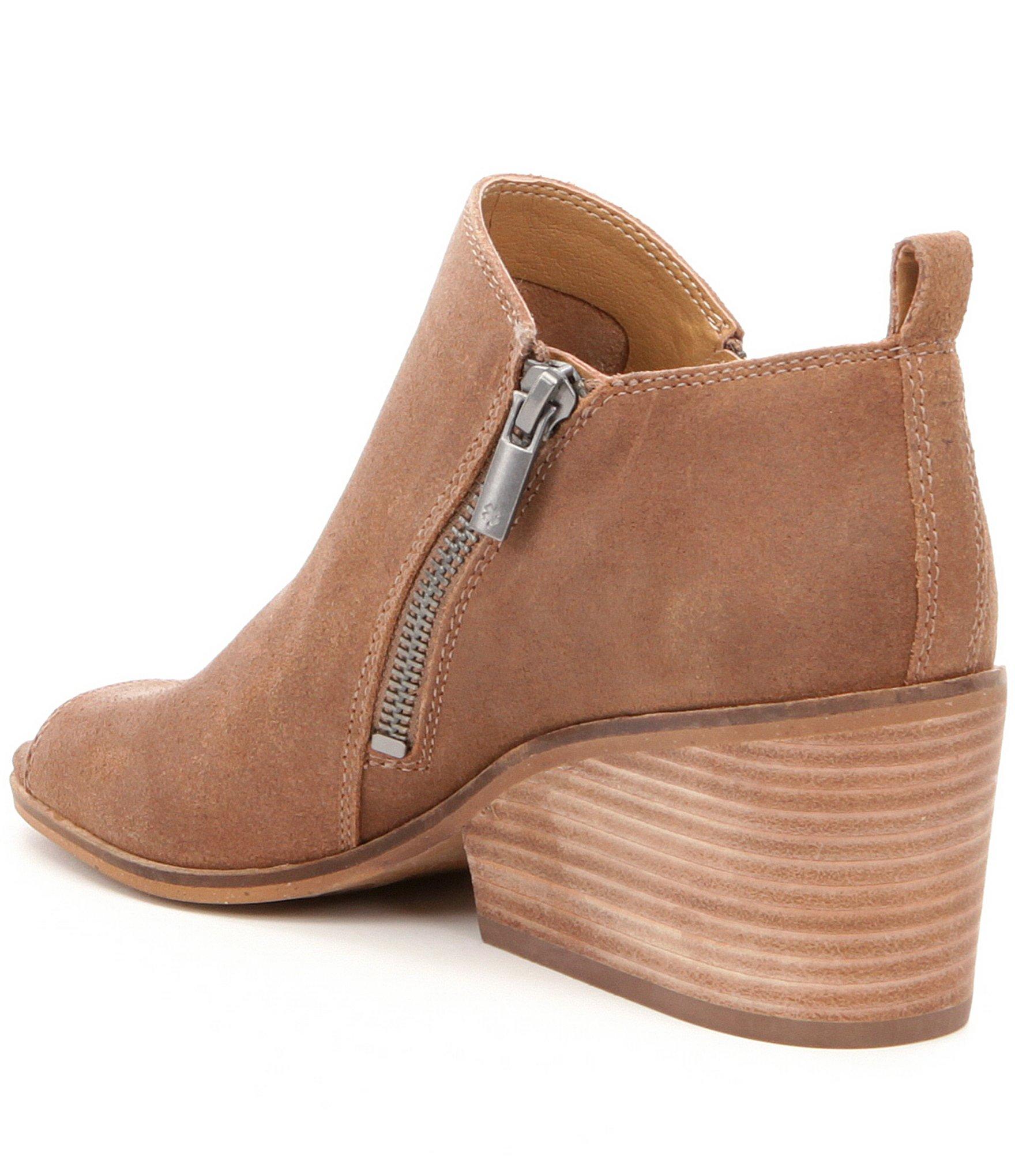 joal leather block heel shooties
