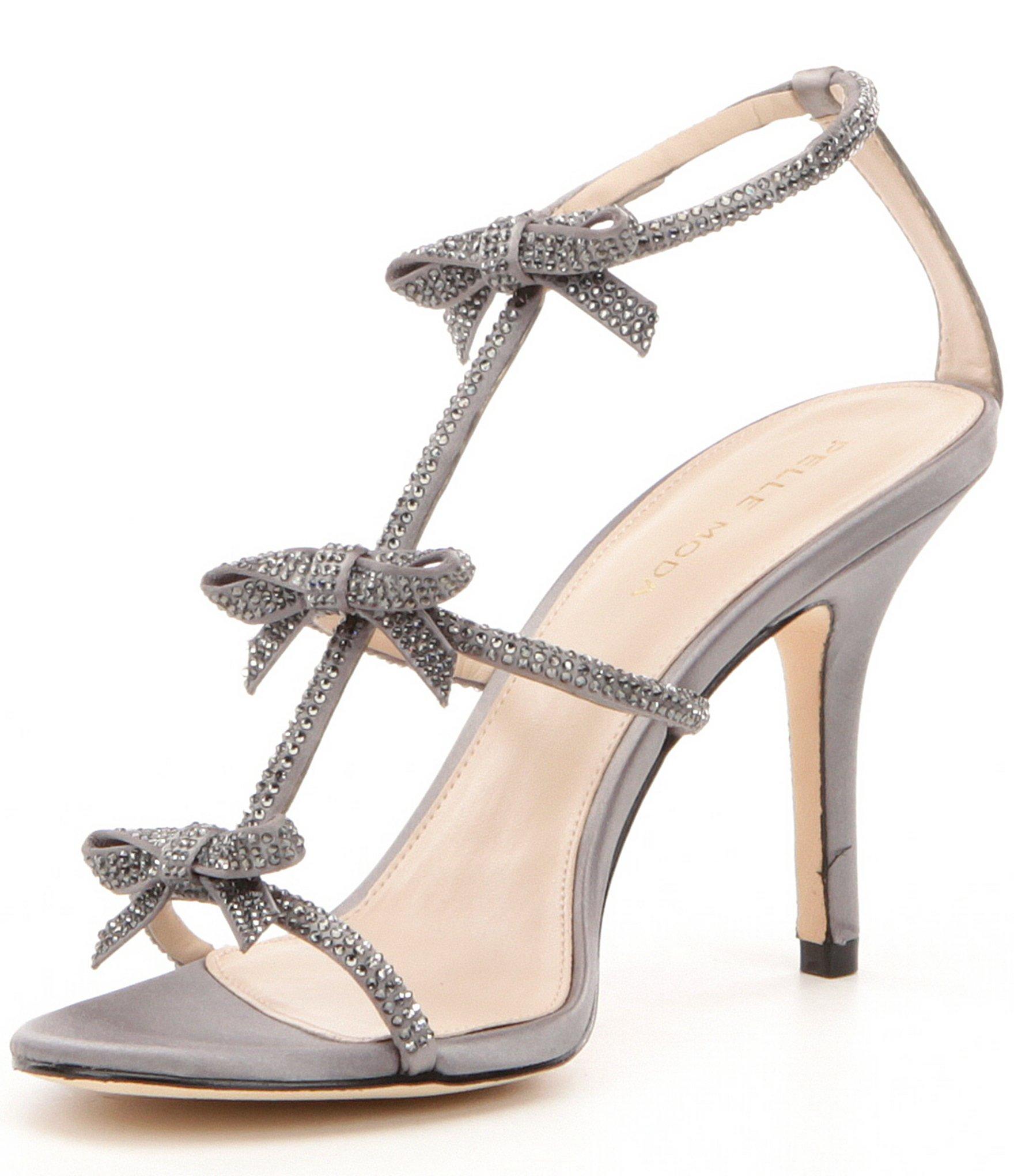 Lyst - Pelle moda Kiss Satin & Leather Bow Detail Dress Sandals