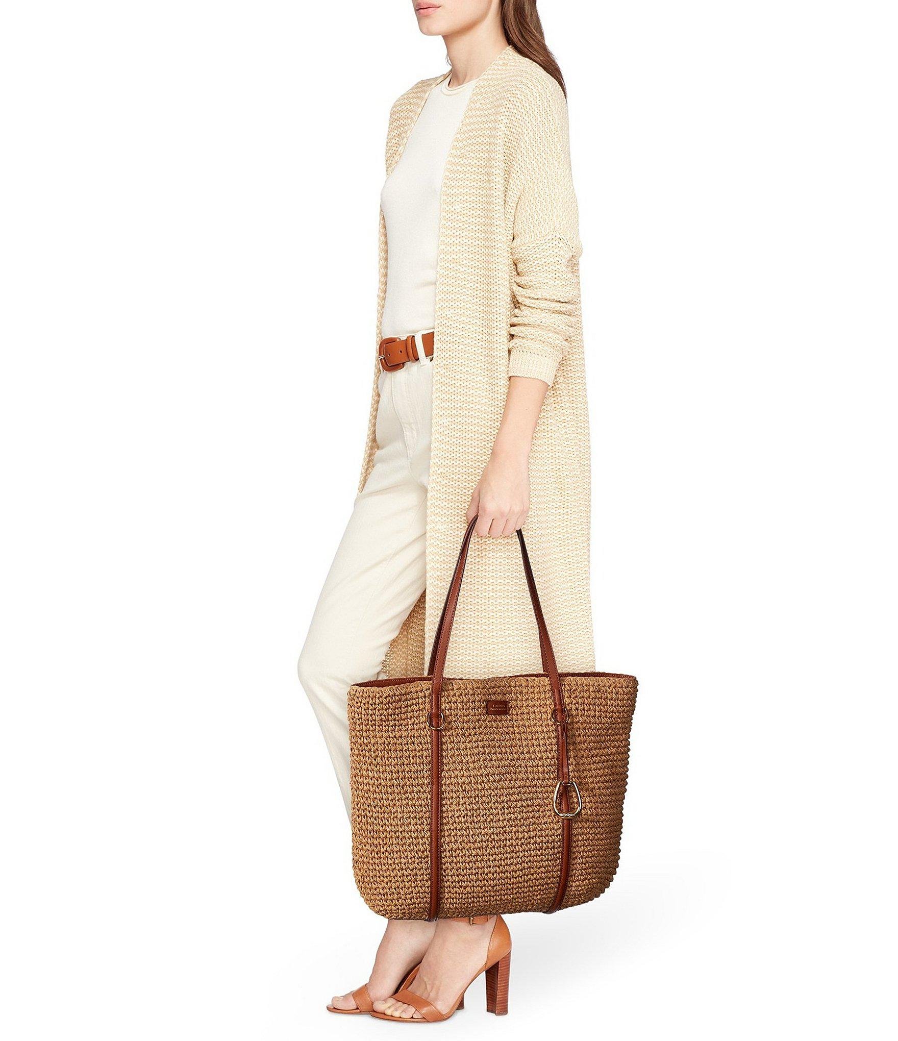 ralph lauren straw tote