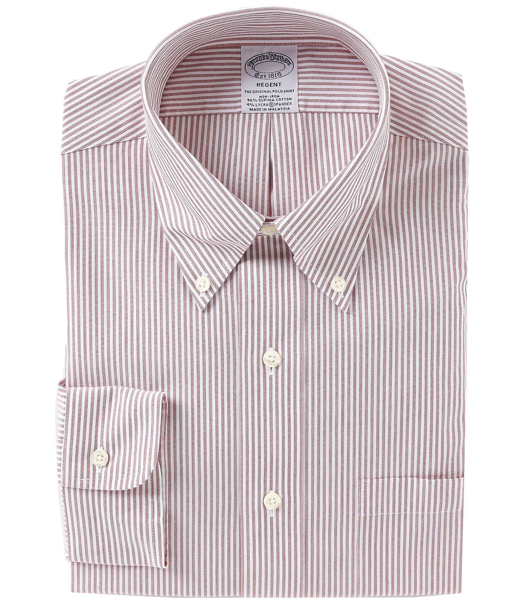 Lyst - Brooks Brothers Non-iron Regent Fit Button-down-collar Tonal ...