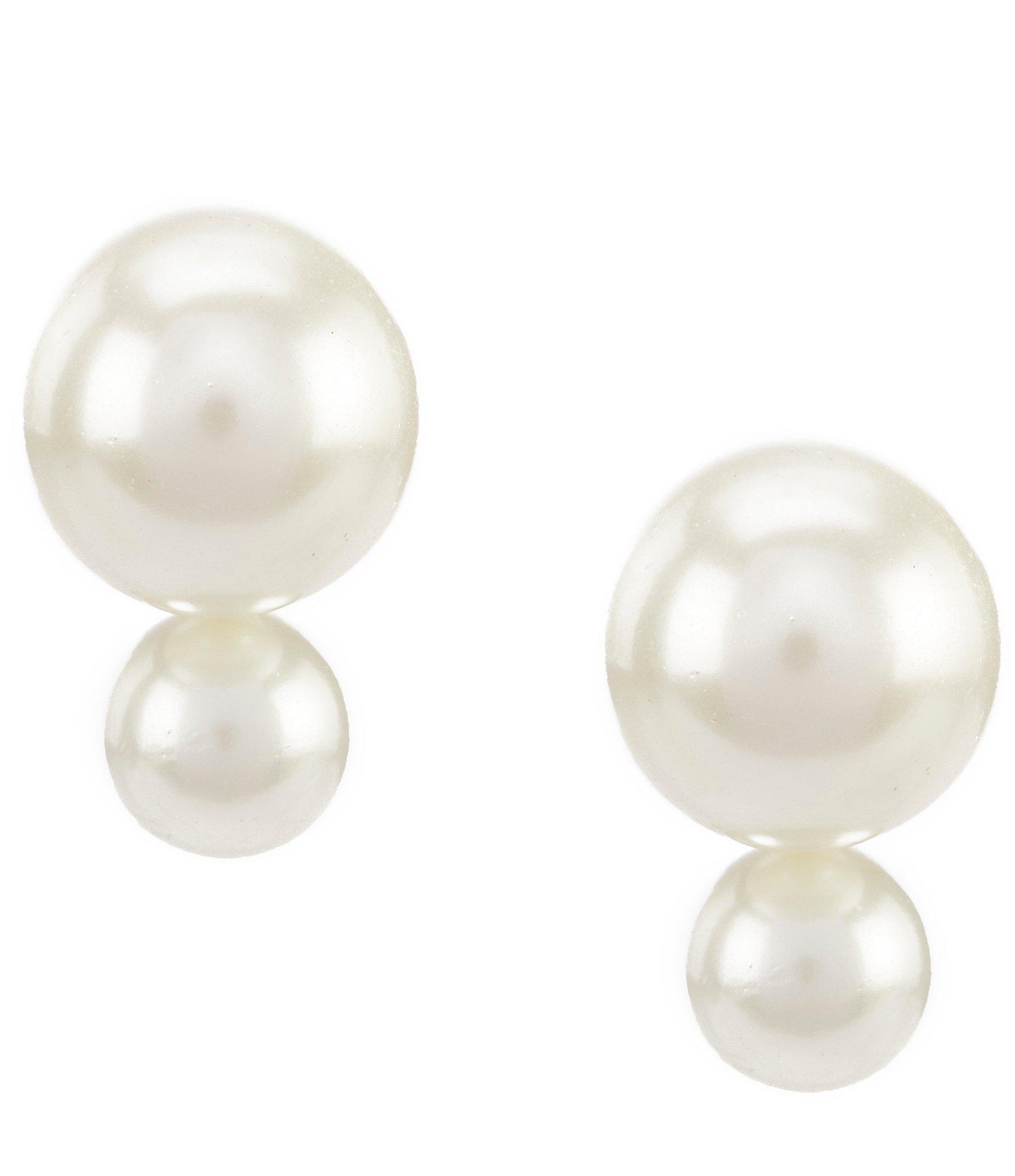 Lyst Kate Spade Double Pearl Stud Earrings In White Kate Spade Women S White Double Pearl Stud Earrings