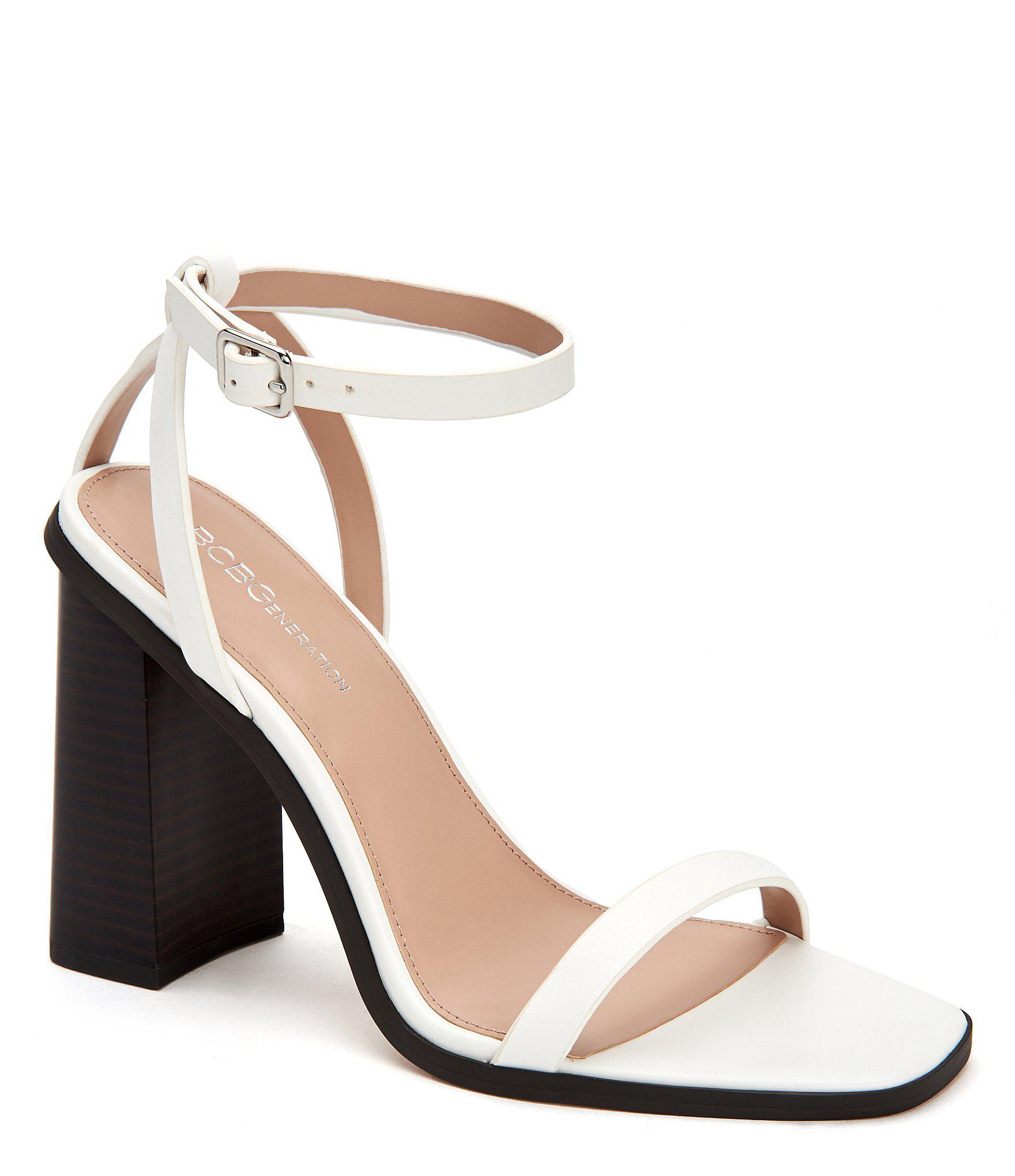 Lyst - BCBGeneration Ivory Dress Block Heel Sandals in White