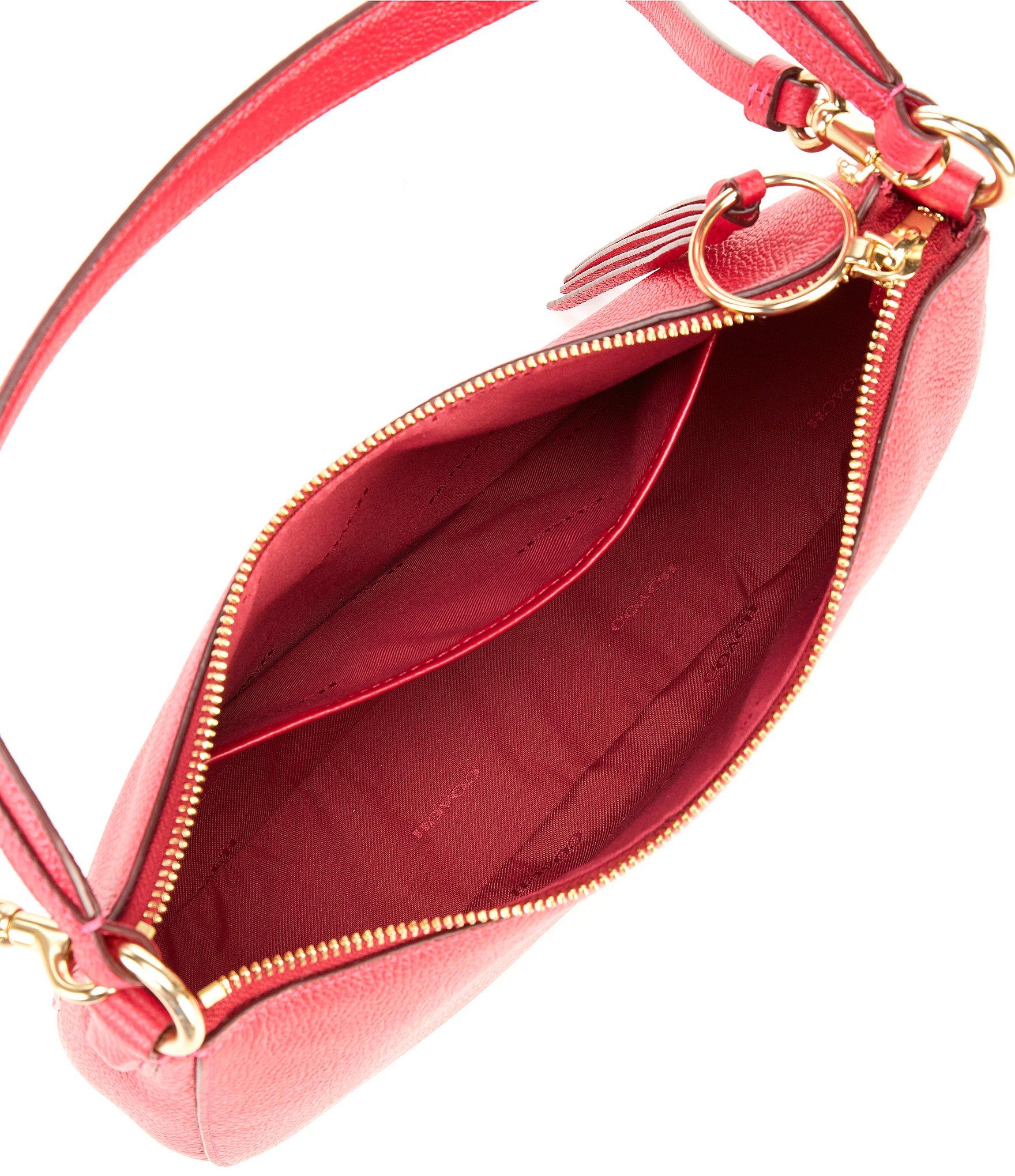 COACH Polished Pebble Leather Sutton Crossbody in Red - Lyst
