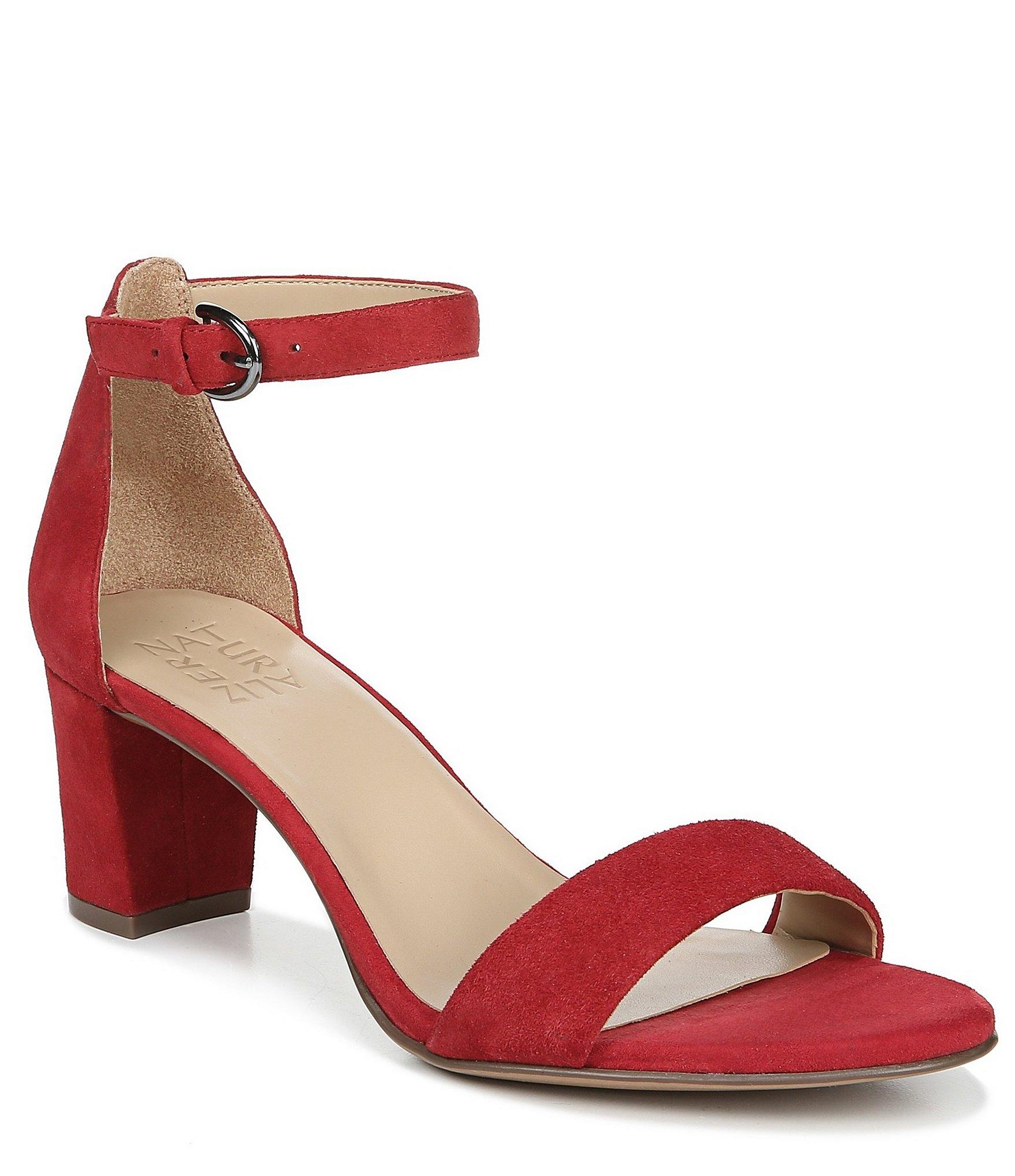 Naturalizer Suede Vera Ankle Strap Dress Sandals in Red - Save 24% - Lyst