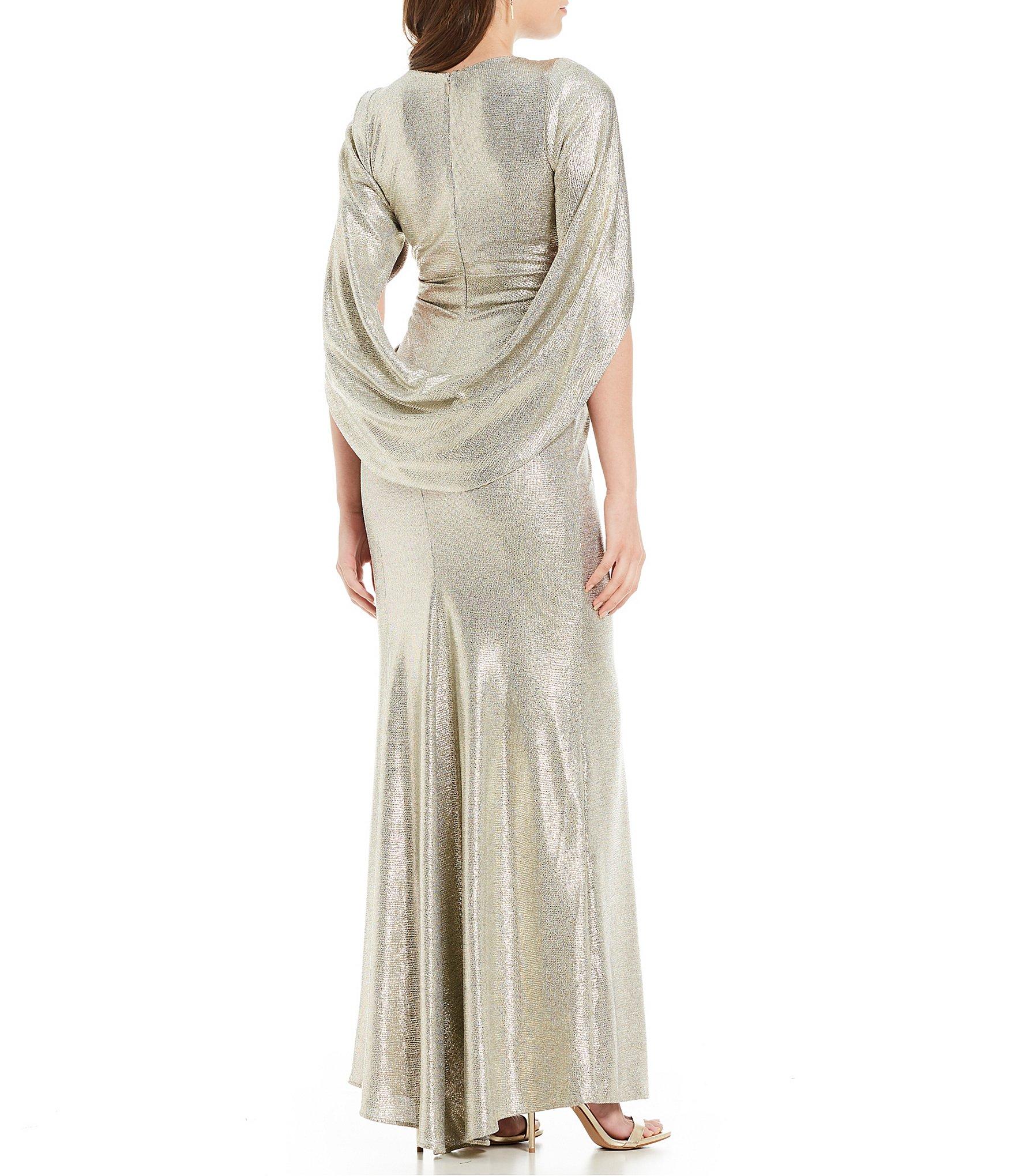 betsy and adam metallic gown