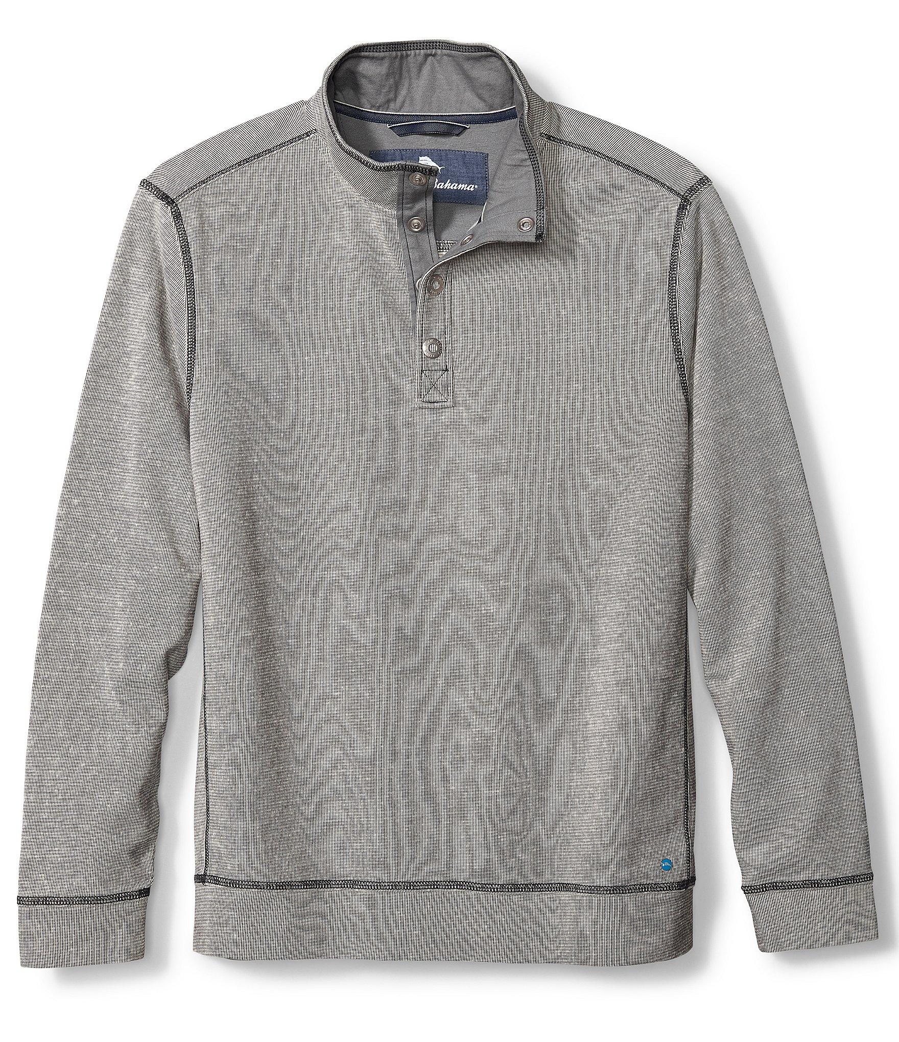 Download Tommy Bahama Ocean Mist Snap-mock Pullover in Gray for Men - Lyst