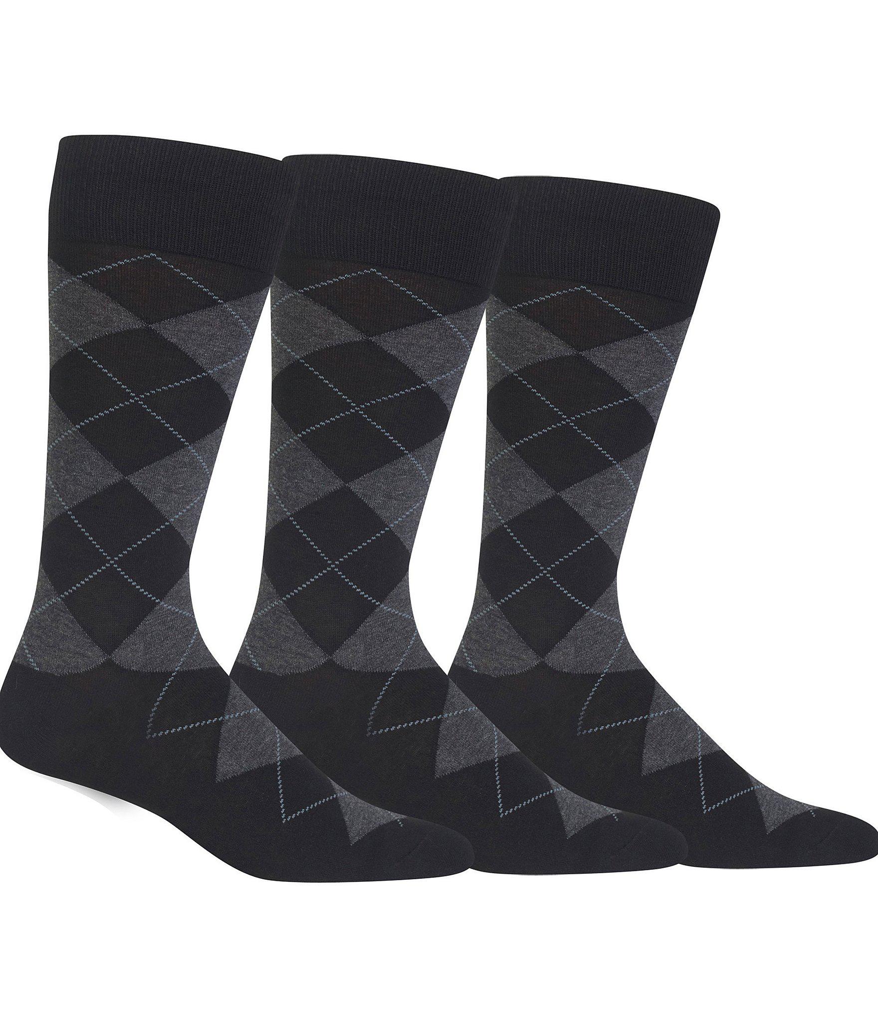 Lyst Polo Ralph Lauren Argyle Dress Socks 3pack in Black for Men