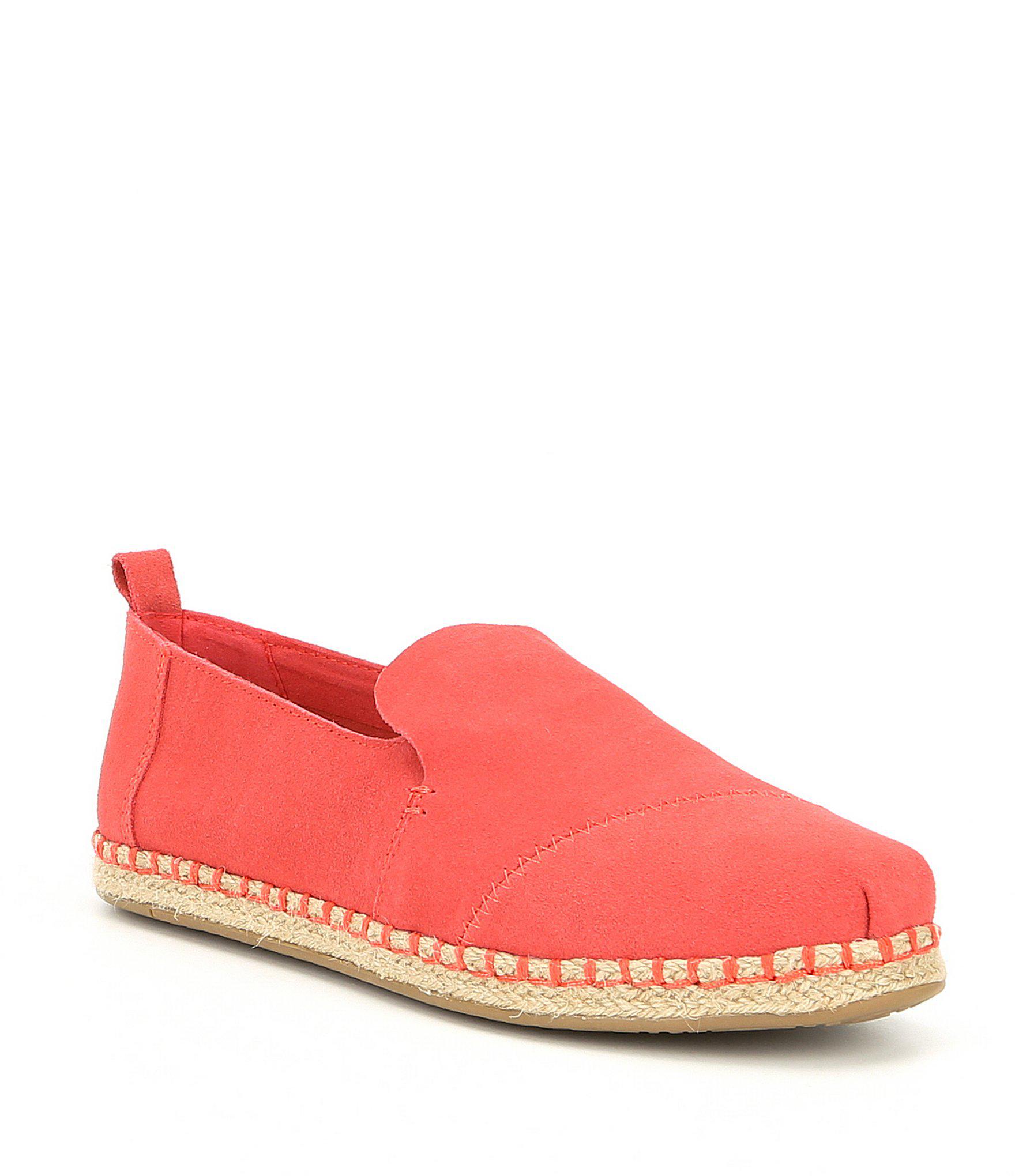 Lyst - Toms Women's Deconstructed Suede Alpargata Espadrilles in Red