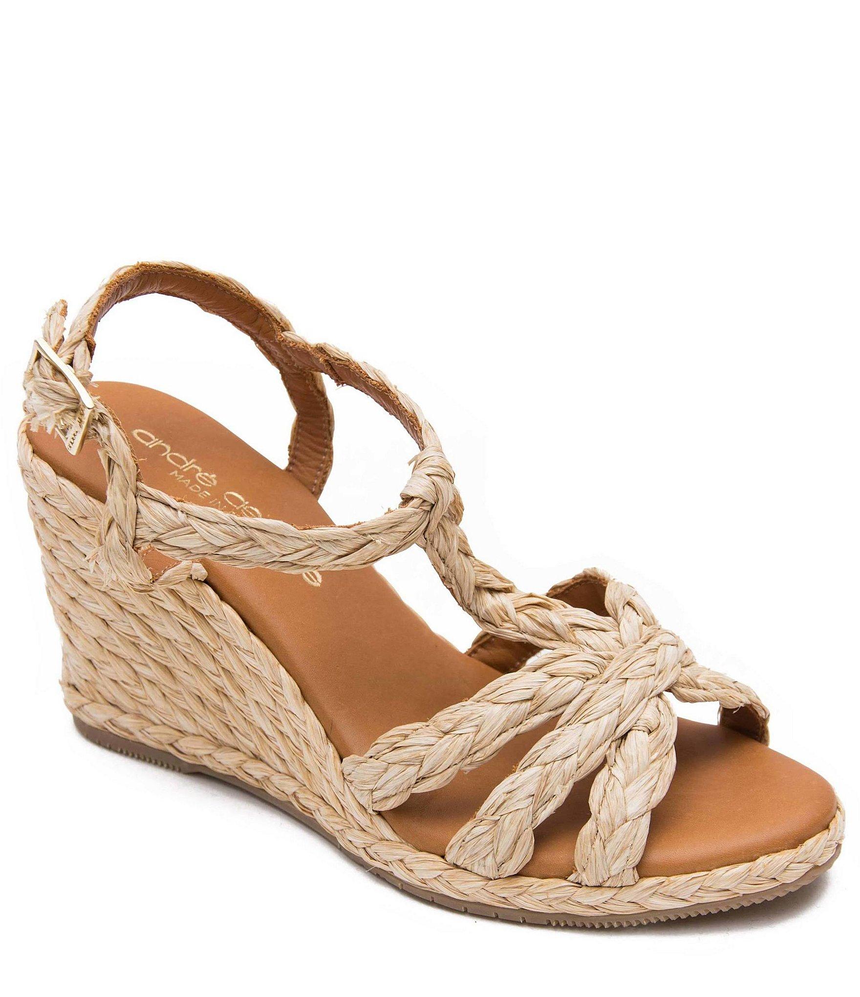 Andre Assous Madina Raffia Woven Espadrille Sandals  in 