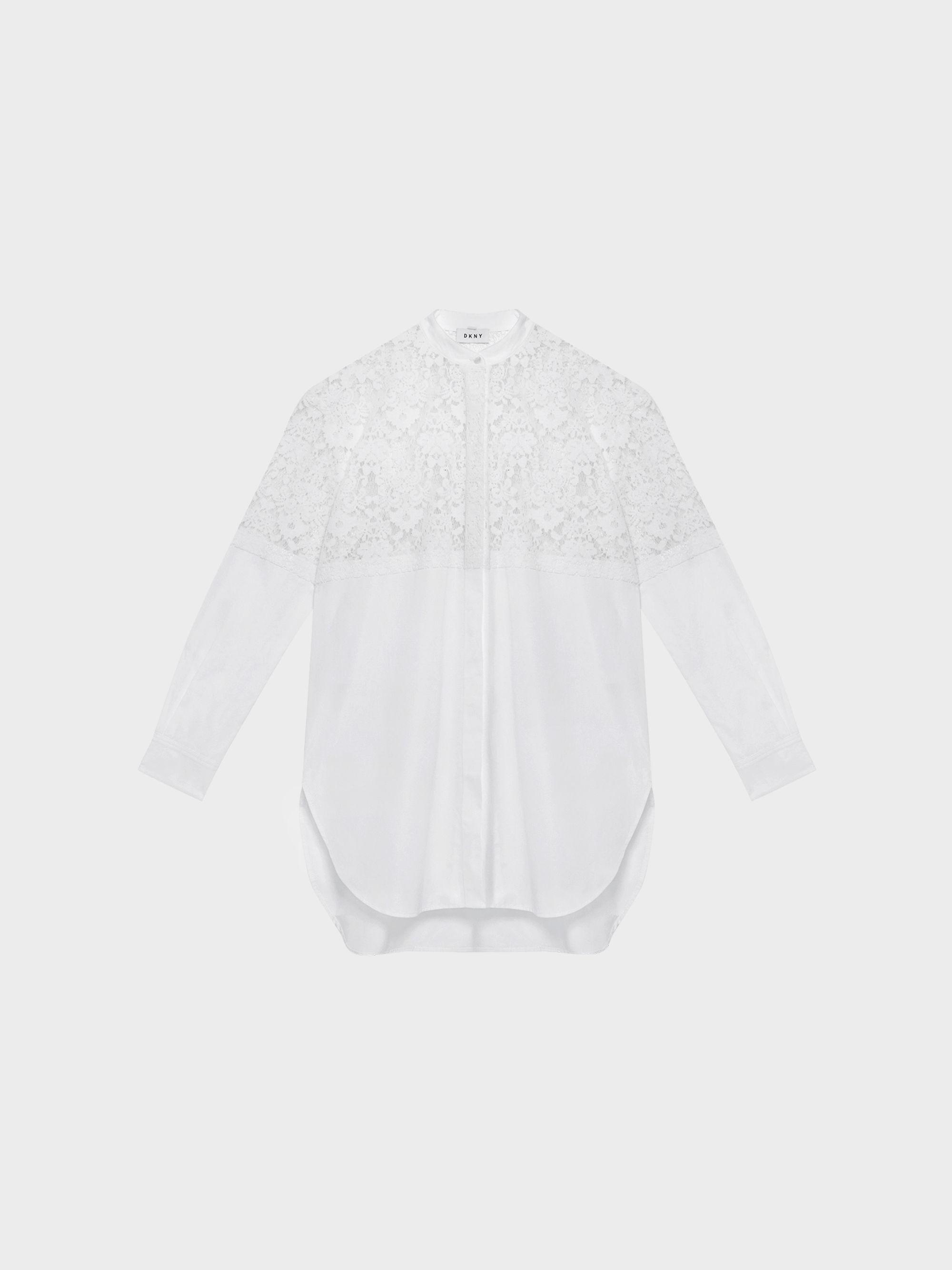 womens white mandarin collar shirt