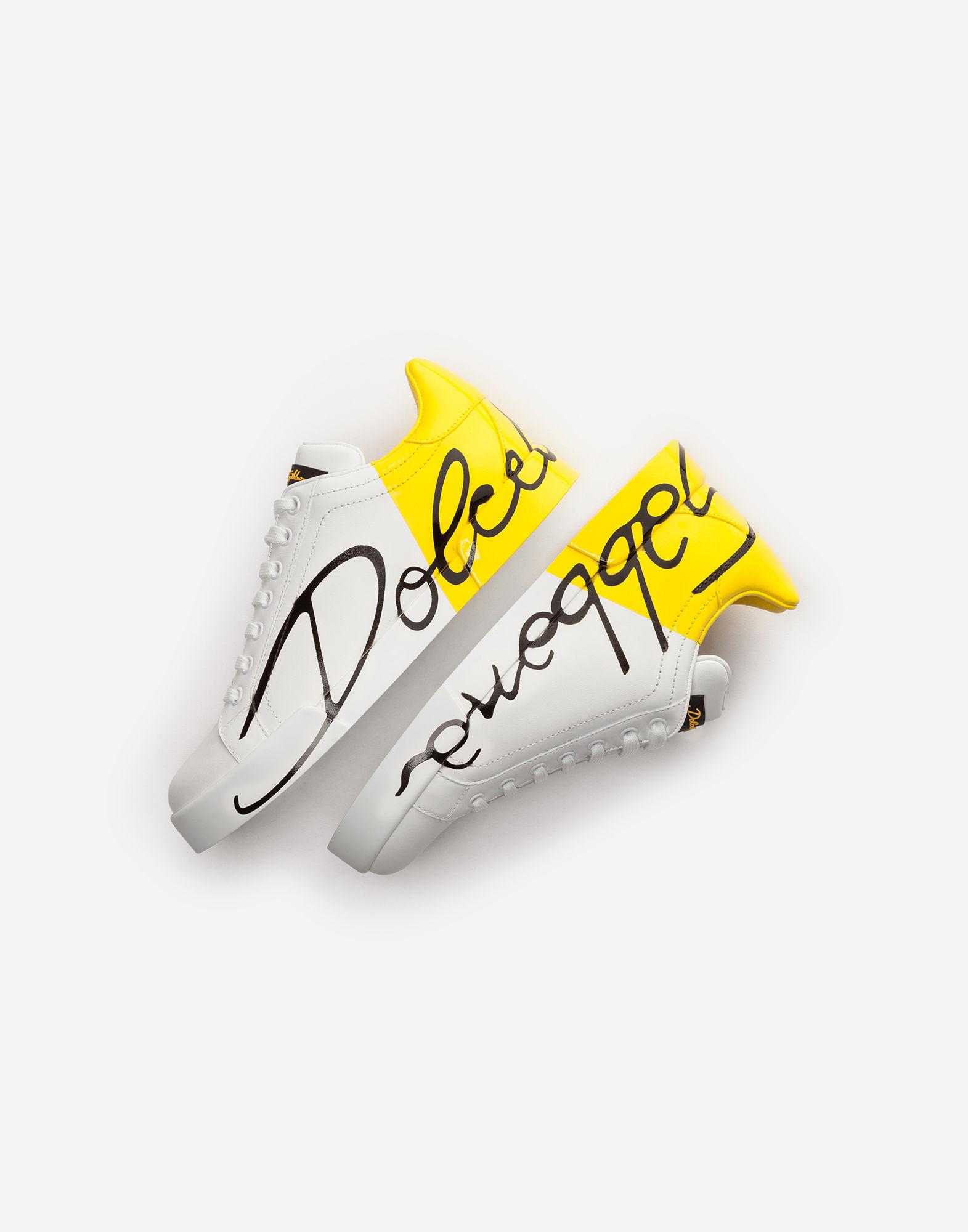dolce and gabbana yellow and black sneakers