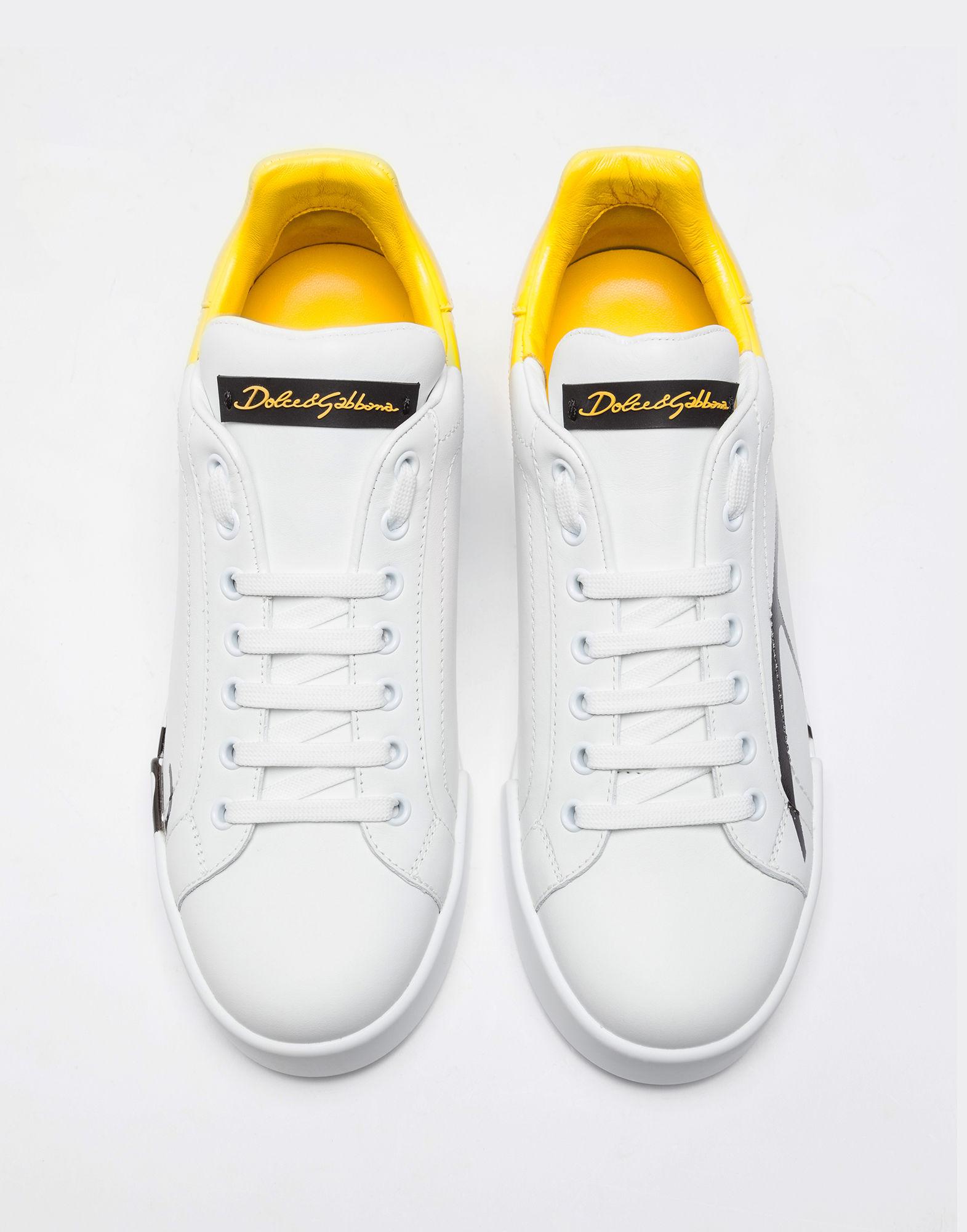 dolce and gabbana yellow and black sneakers
