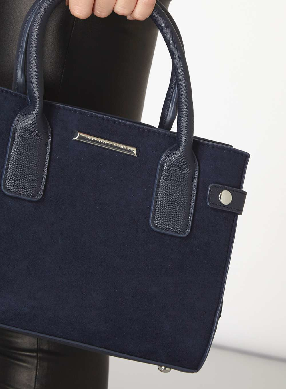 Lyst Dorothy Perkins Navy Mini Tab Tote Bag In Blue Gallery Previously Sold At Dorothy Perkins