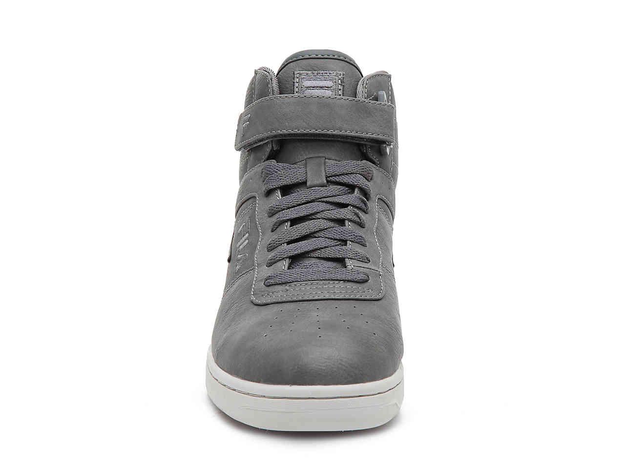 grey fila high tops