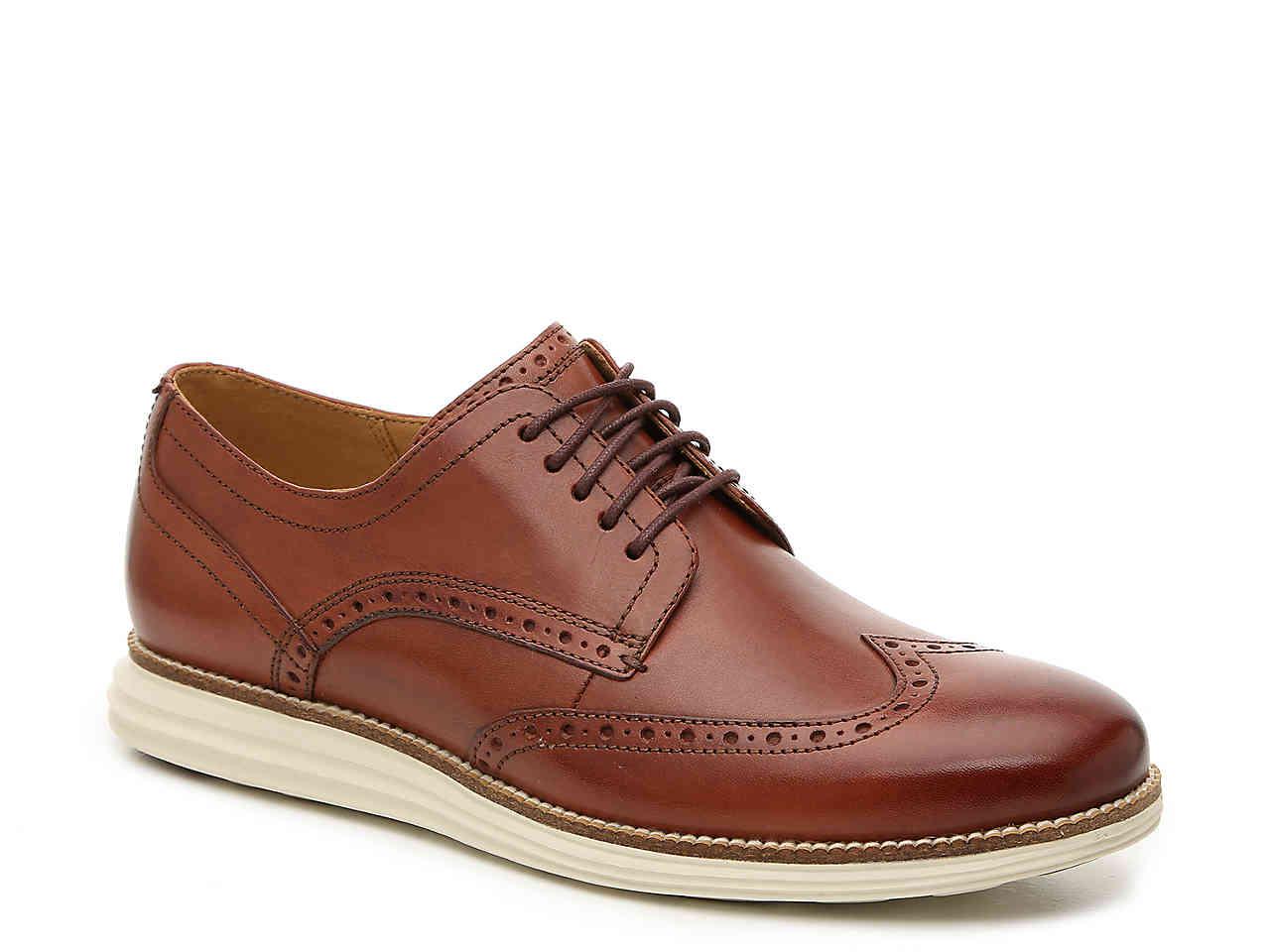 Cole Haan Leather Original Grand Wingtip Oxford in Cognac (Brown) for ...