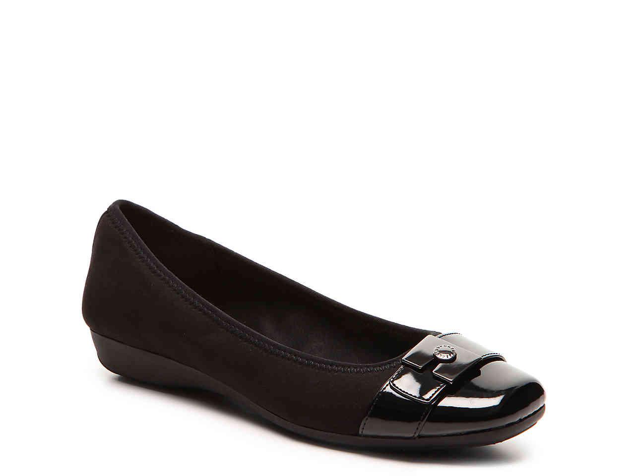 Lyst - Anne Klein Sport Ursala Ballet Flat in Black Anne Klein. Women's Black ...